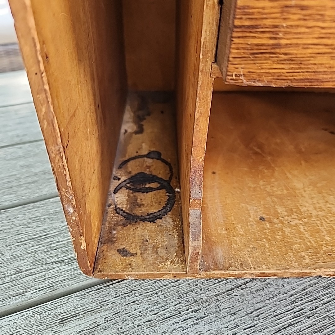 Vintage Wood Handmade Desk Cubby Organizer for Office Dividers Drawer Slots