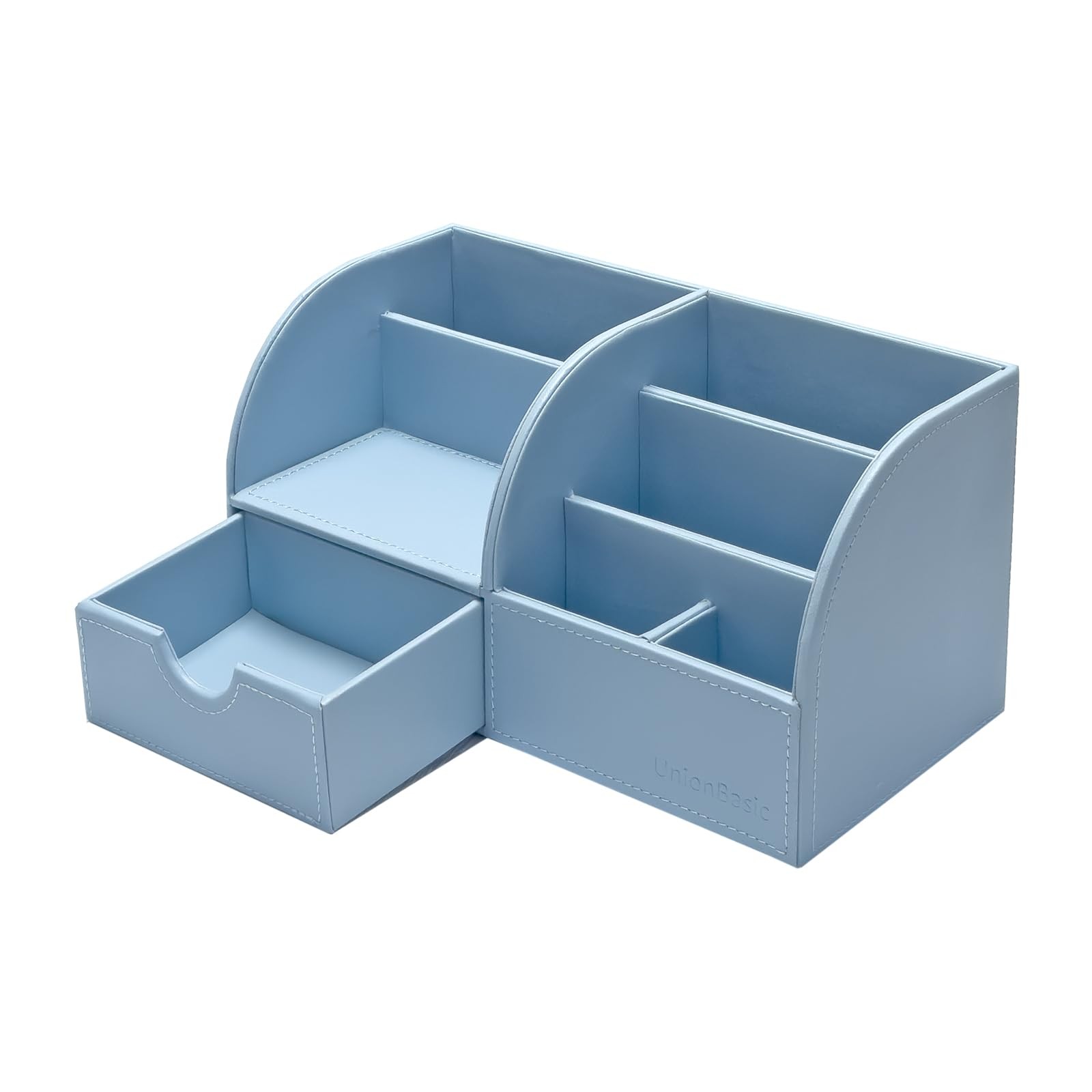 Desk Organizer Multifunctional Leather Desktop Pen Holder Storage Box Business C
