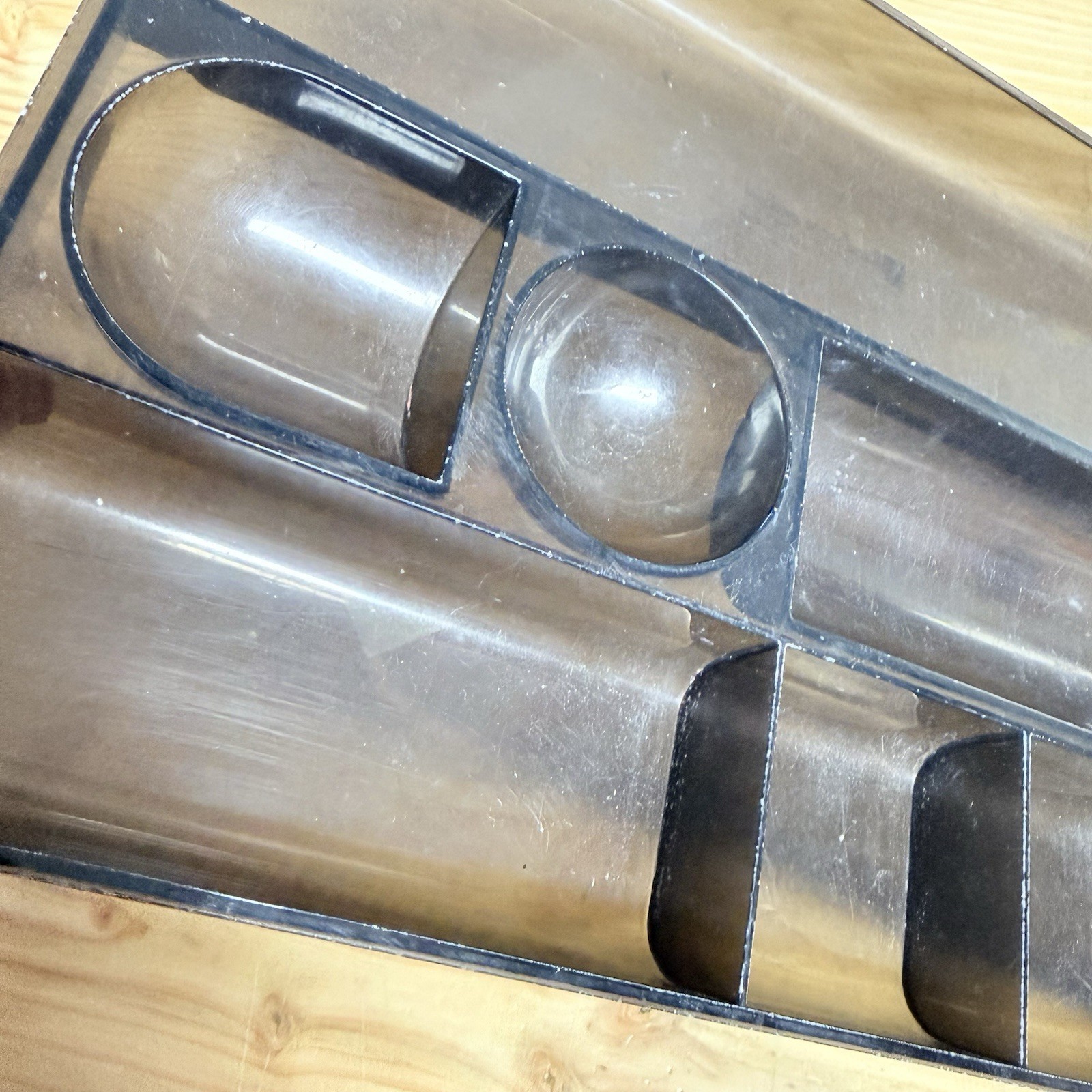 Vintage Eldon Office Products Catchall Desk Tray Organizer 13″x9” Smoky Brown