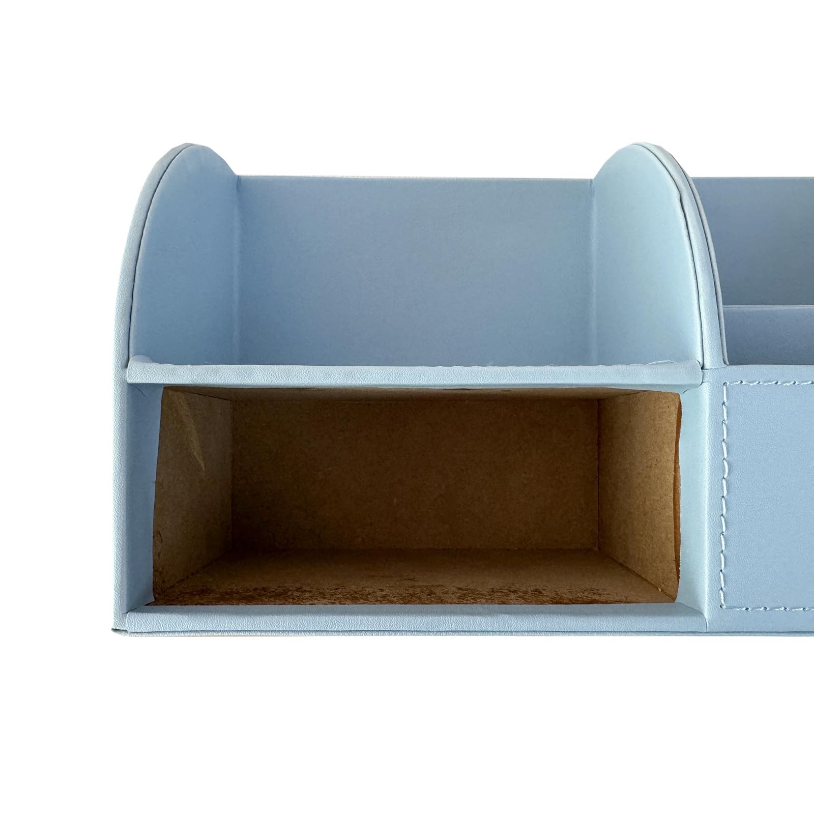 Desk Organizer Multifunctional Leather Desktop Pen Holder Storage Box Business C
