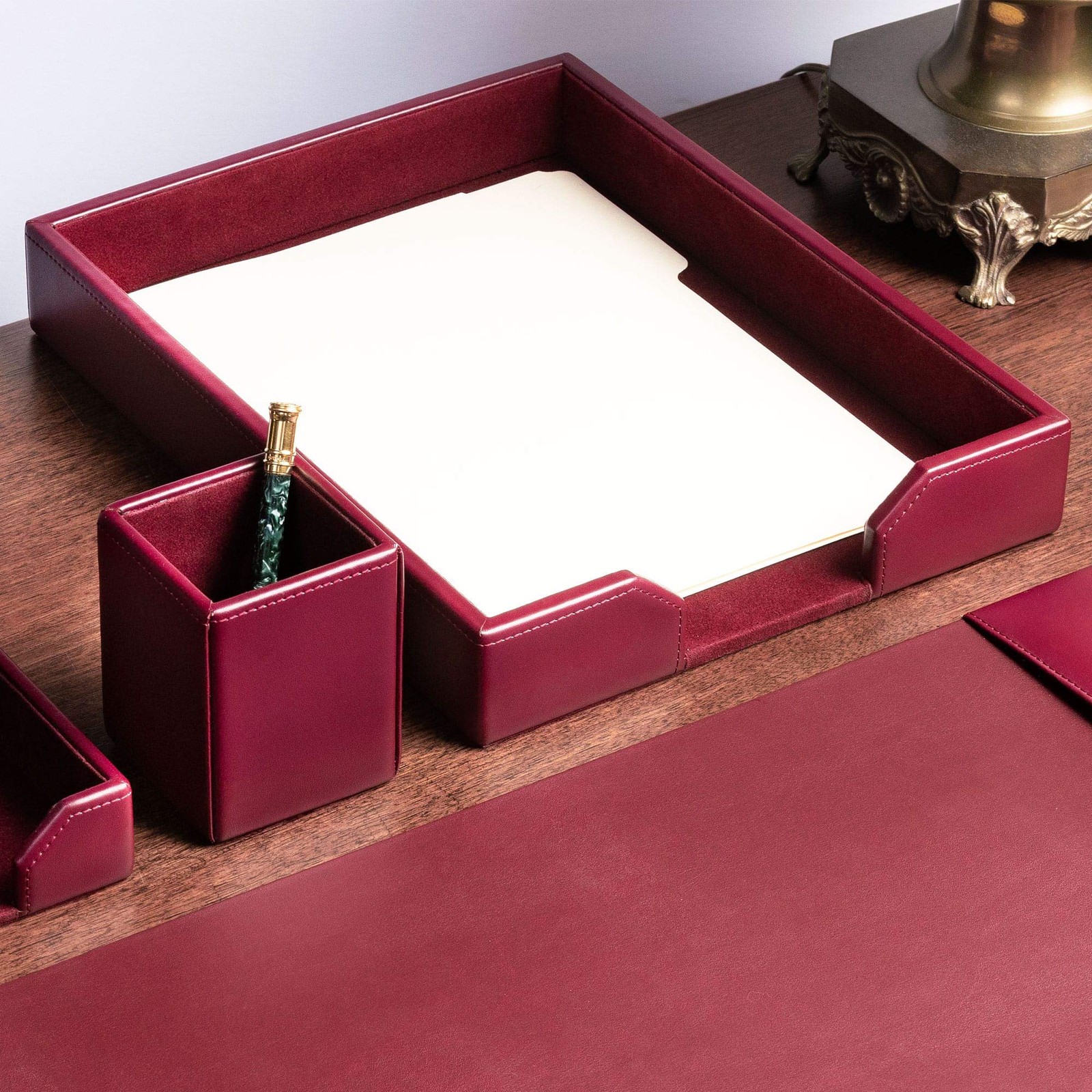 Dacasso A5201 Letter Tray 13.5 X 10.5 X 2 Burgundy
