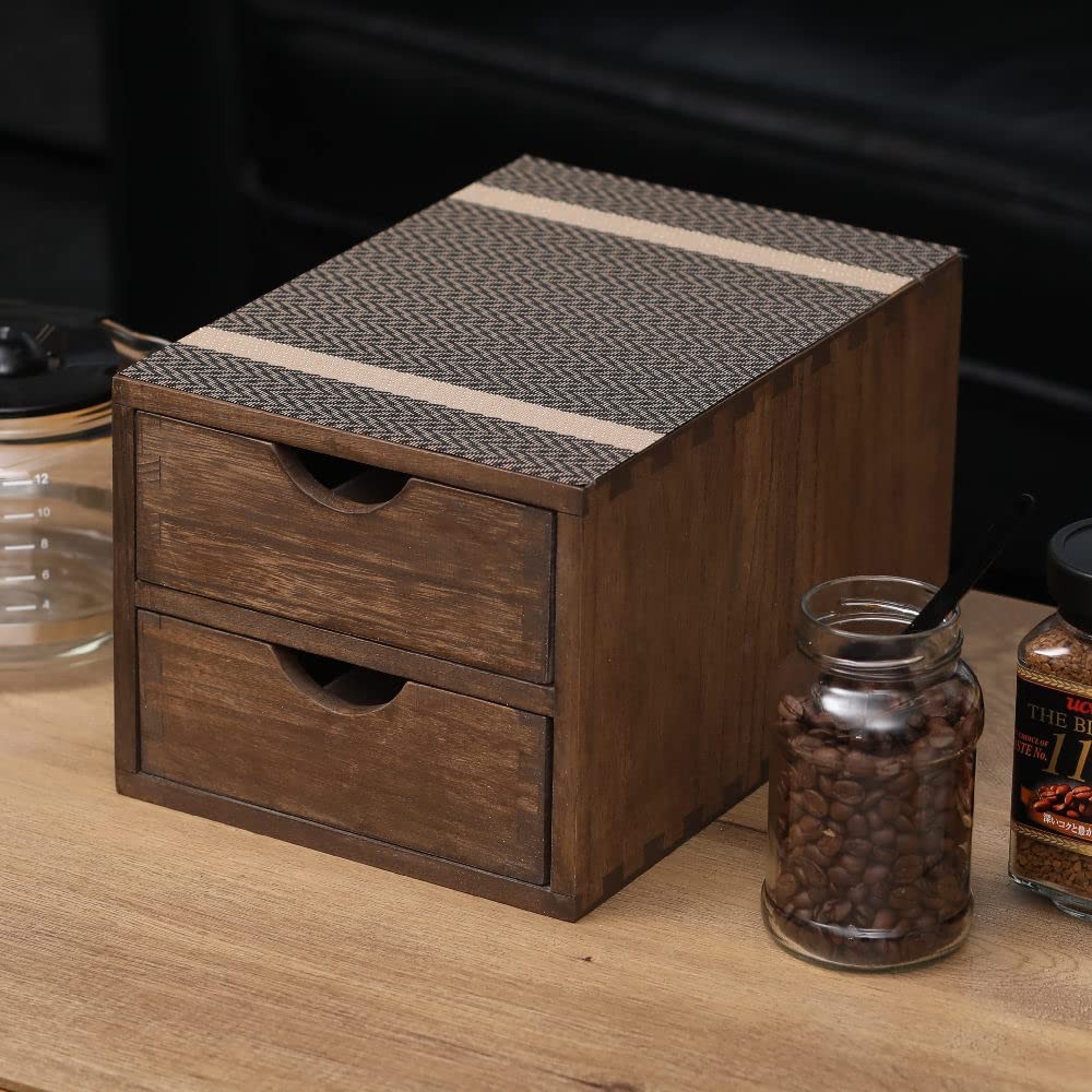 DDYURI Drawer Organizer Coffee Pod Holder – Kitchen Cutlery Storage Dark