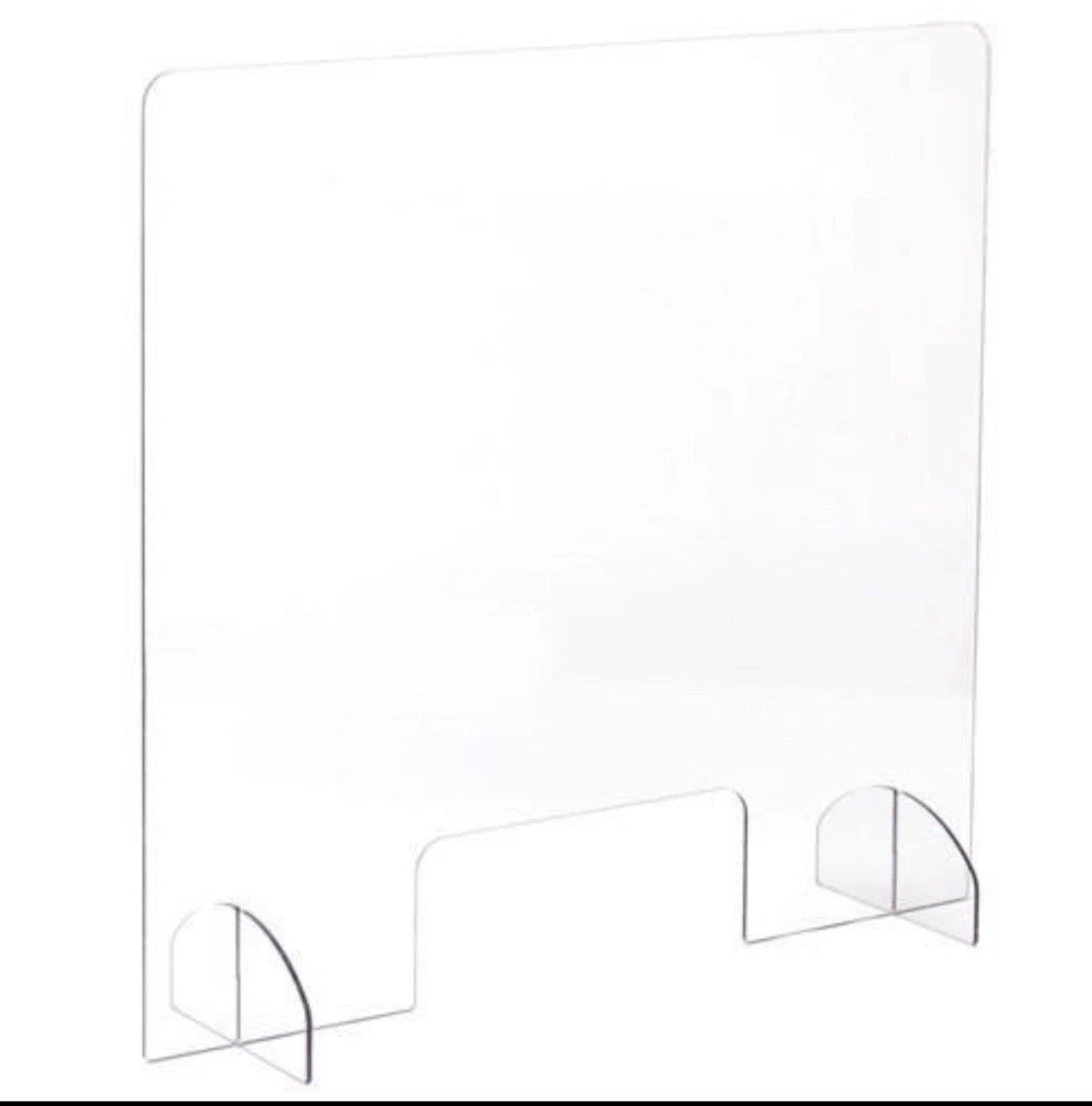 Safco 7500 Sneeze Guard Portable Acrylic Pass Through 30 x 28″ Transparent Panel