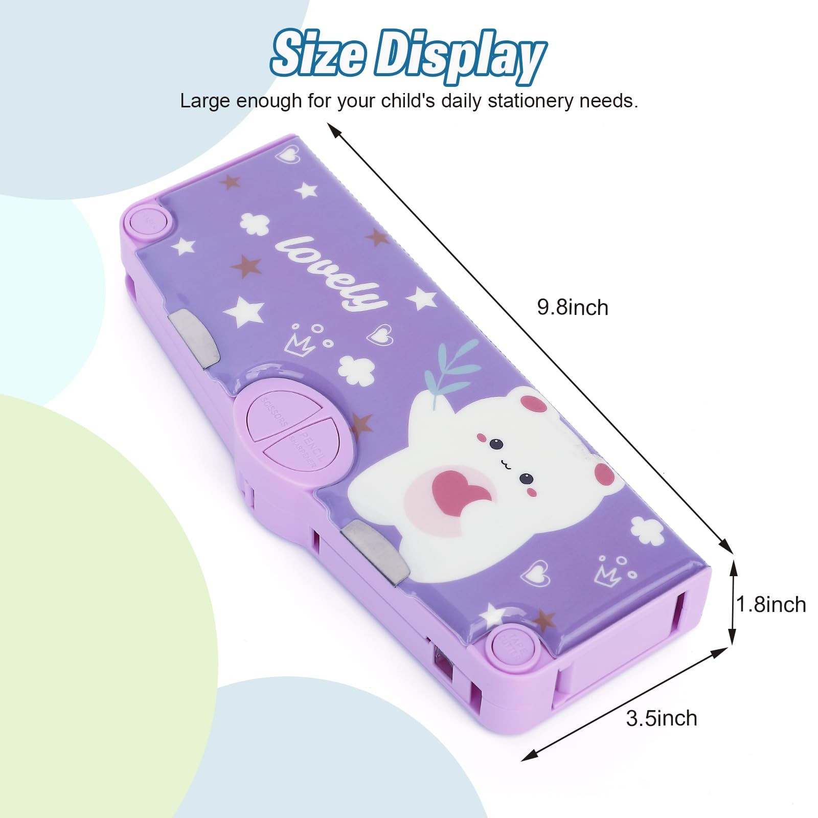 Multifunction Pencil Case for Kids Boys Girls, Cute Cartoon Pop Up Pencil Box…