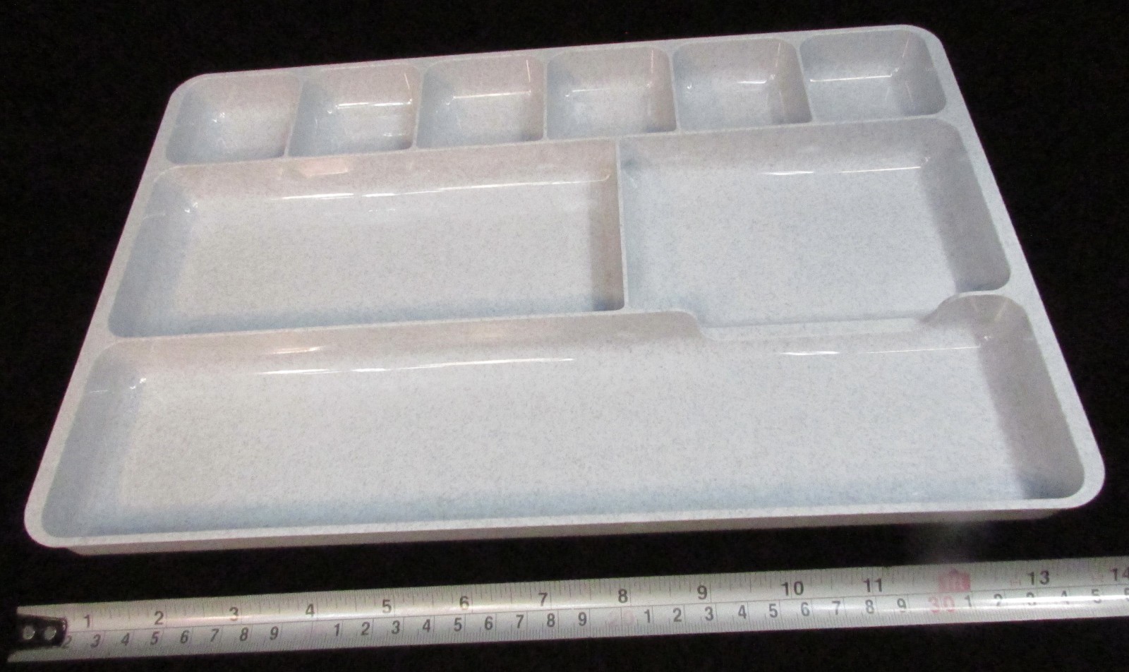 Rogers No. 517 Office Desk DRAWER ORGANIZER Speckled Gray 9 Compartments 9″x 14″