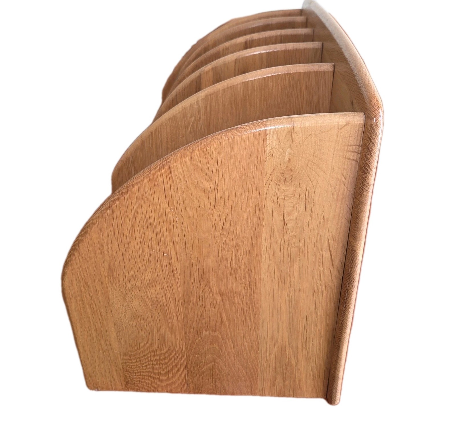 Wood Wooden Desk Top Organizer Julie Pomerantz Books Paper Files Bills Notebooks