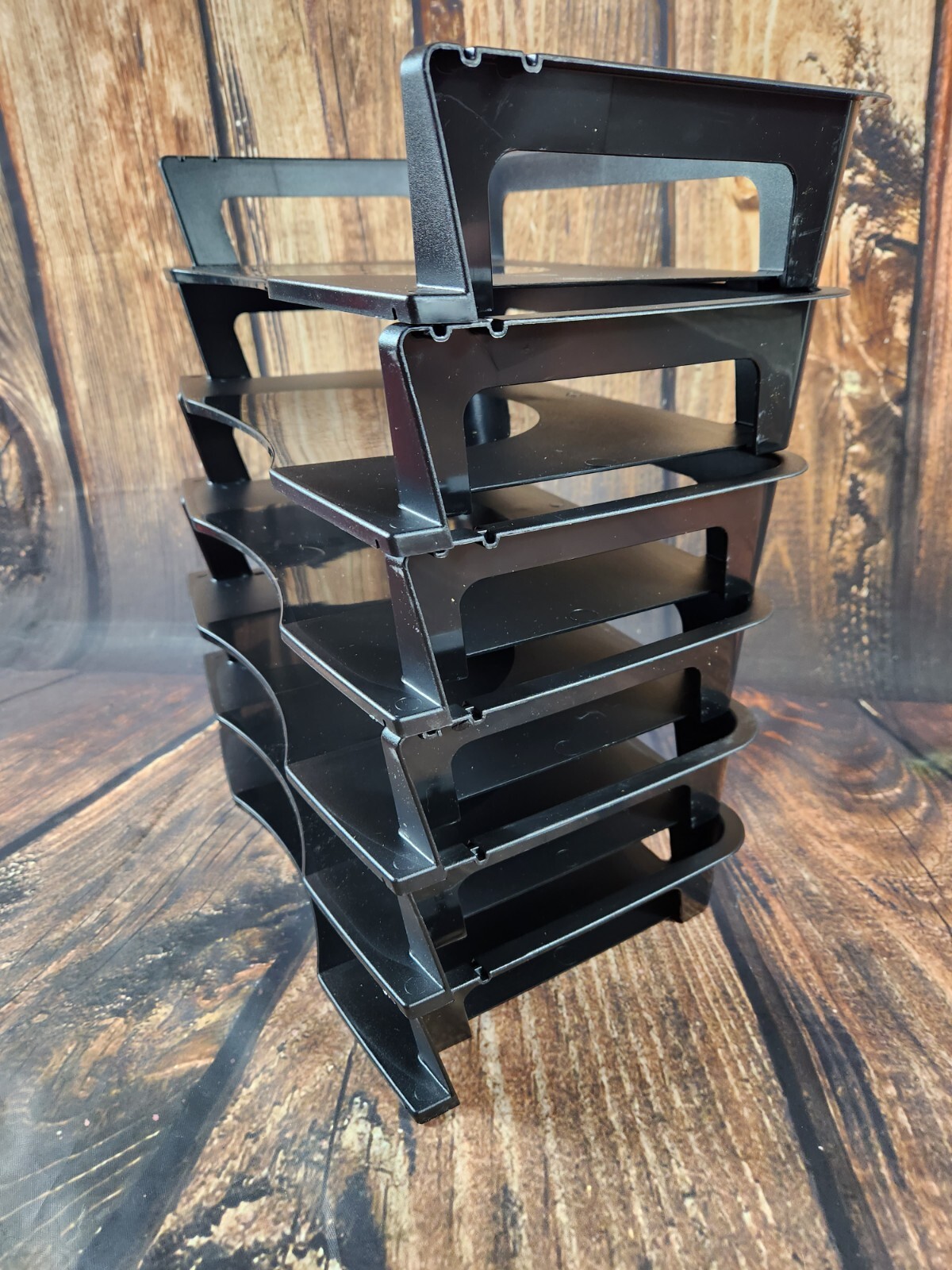 Staples Vertical Stacking Letter Paper Trays 6 Pack Desk Organizer Item 629132