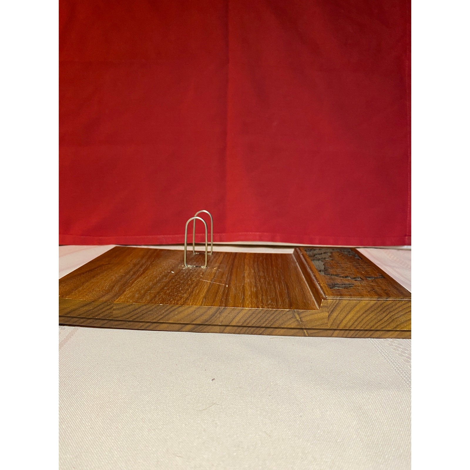 Lasercraft, USA Desktop Organizer Valet Mail Phone Wallet Holder Pine Tree GUC