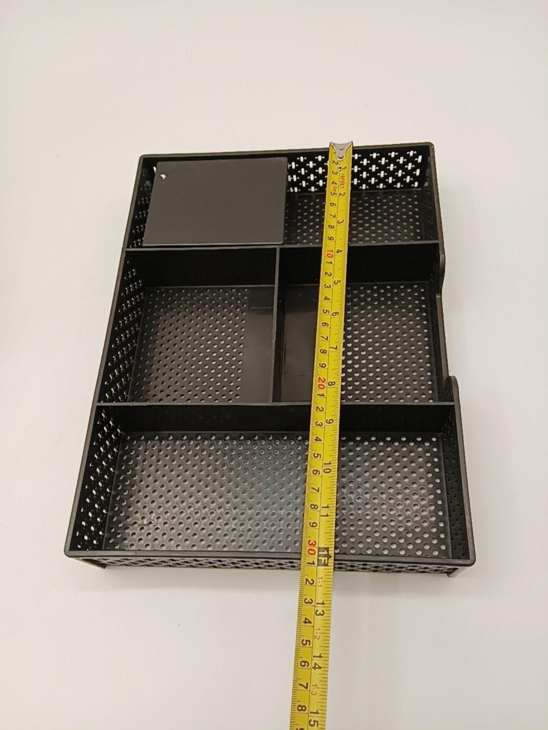 Black 4 Tier Desk Organizer Sliding Drawer Hanging Letter File Holder Metal