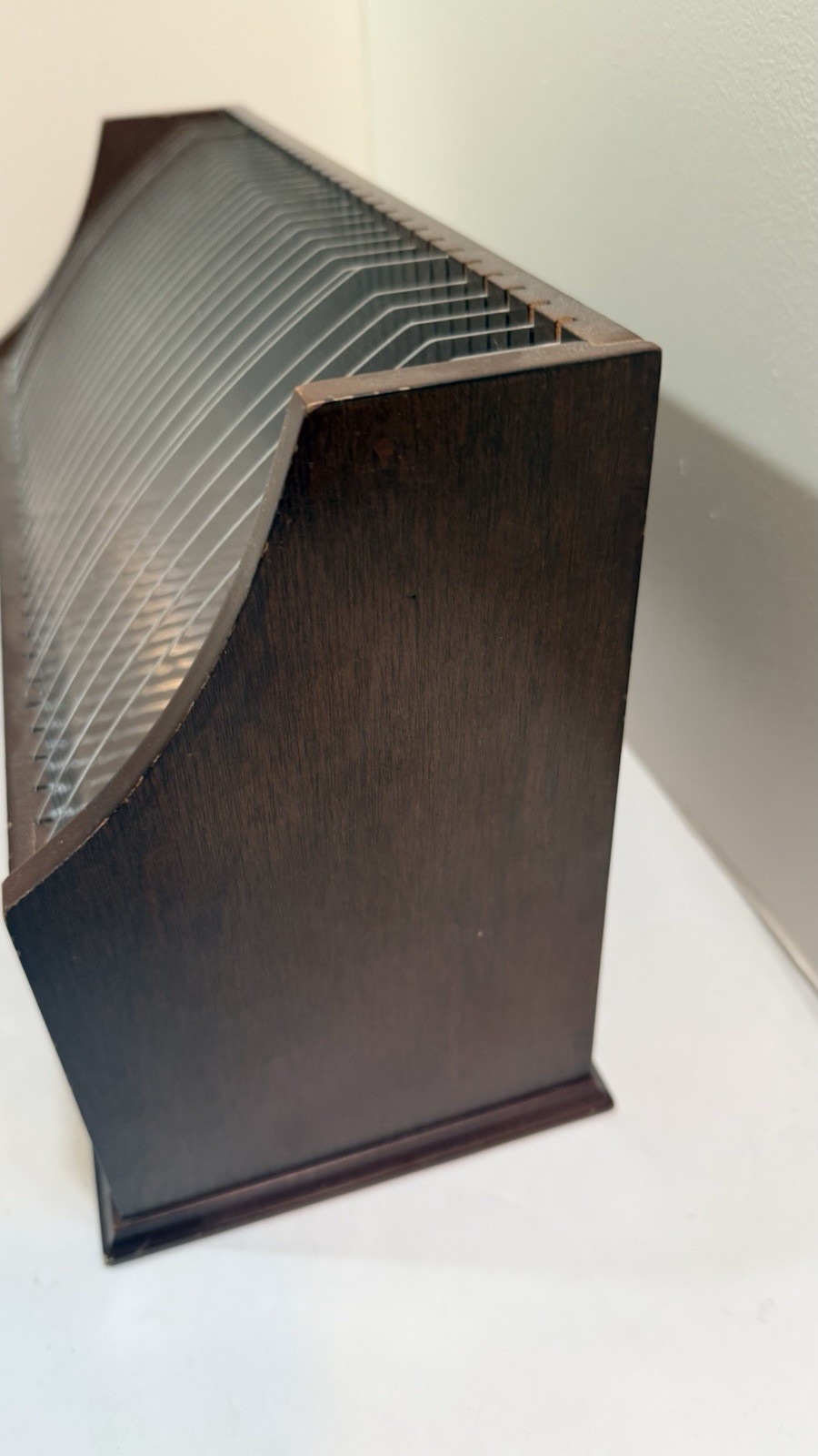 Wooden Desk Organizer With 31 Slots And A Pull Out Drawer