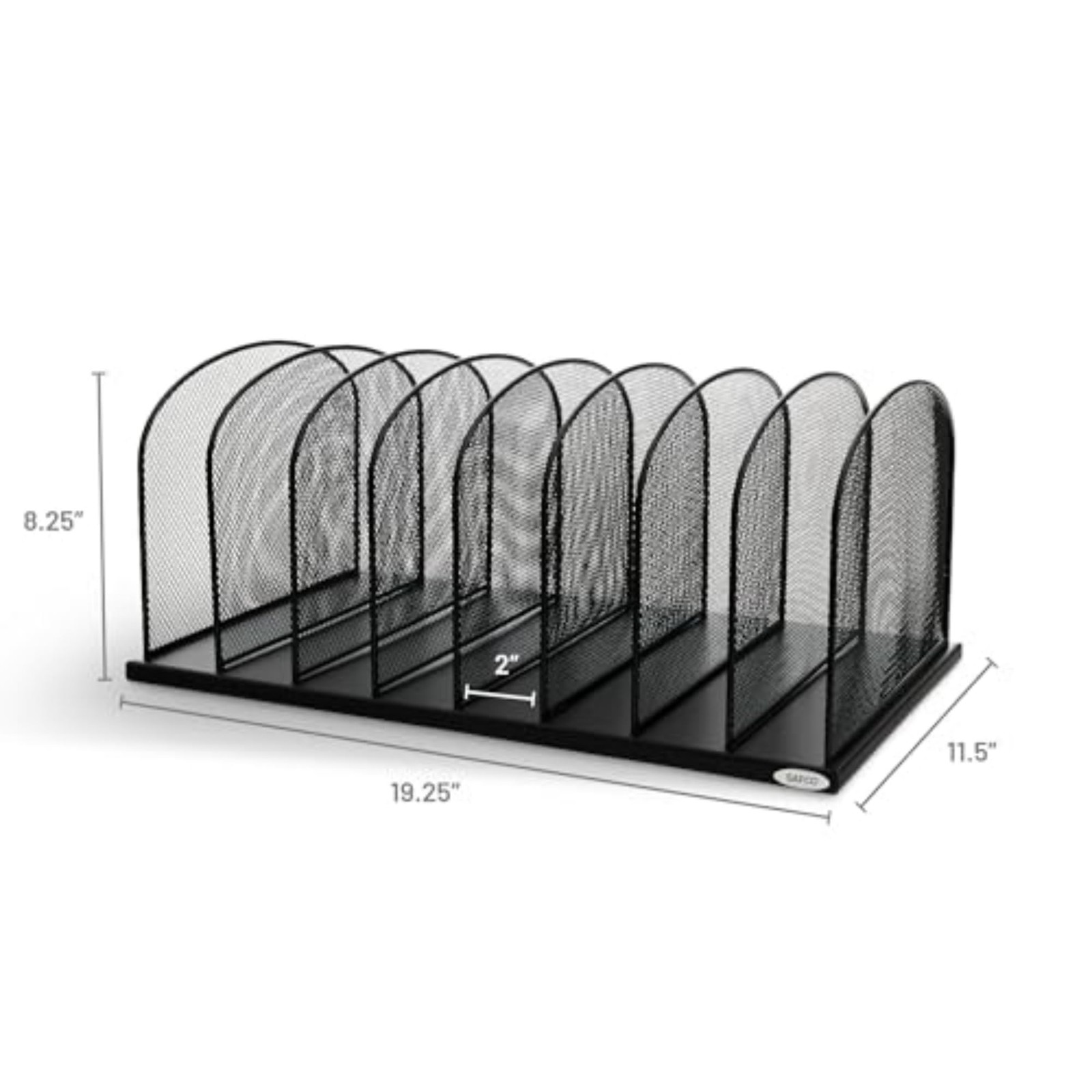 Onyx Desk Organizer, 8 Side by Side Vertical Compartments, Office and Classro…