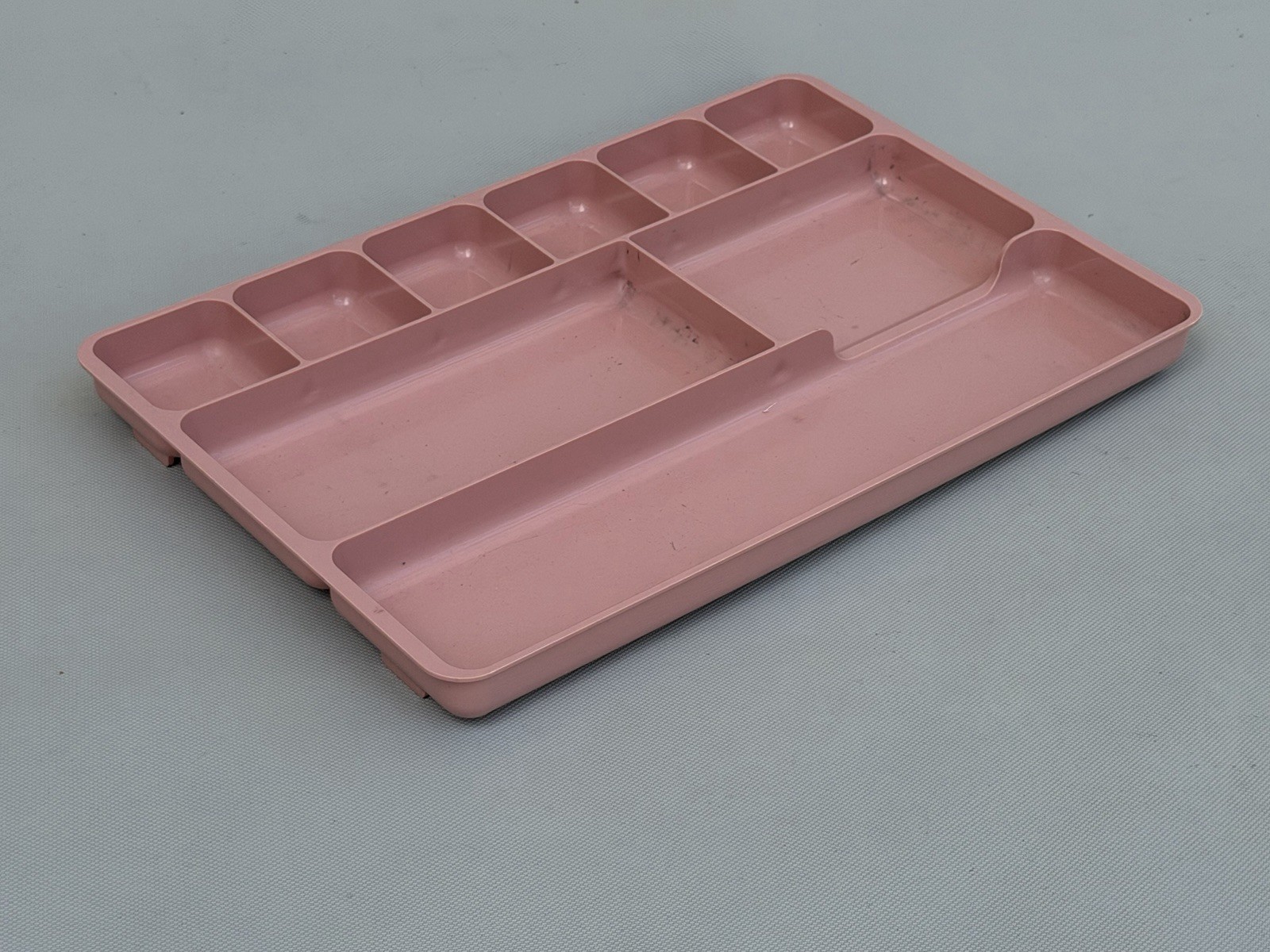 Vintage ROGERS 517 Plastic Desk Drawer Organizer Tray 14×9 PINK!