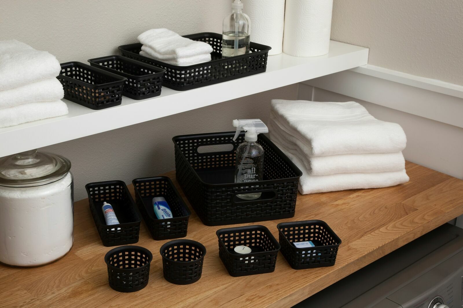 Lot of 2 Advantus Thinkspace Plastic Weave Bins Plastic Bins 38398-New