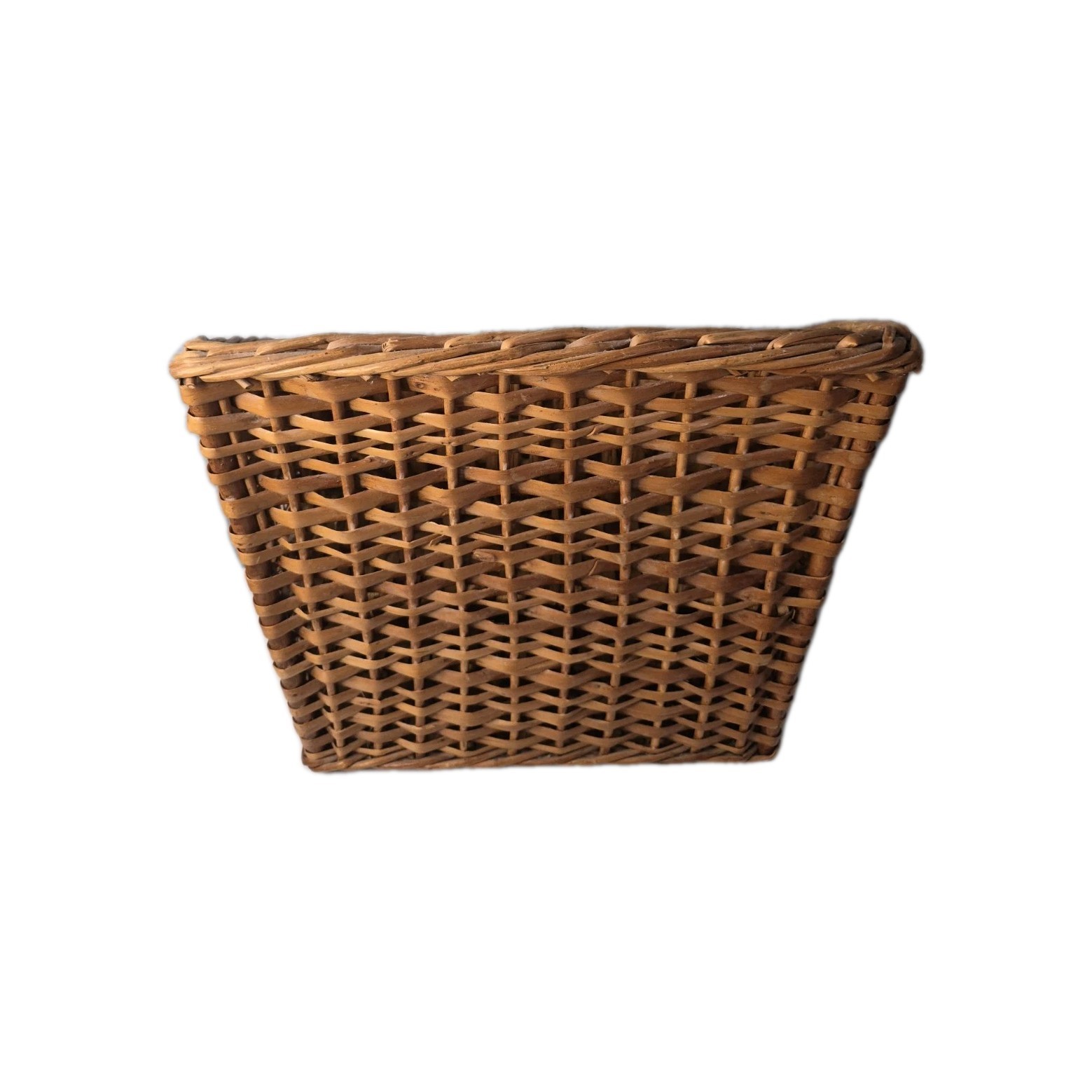 Vintage 1970s Large Wicker Rattan Desk Organizer Letter Holder Tray Sturdy Nice