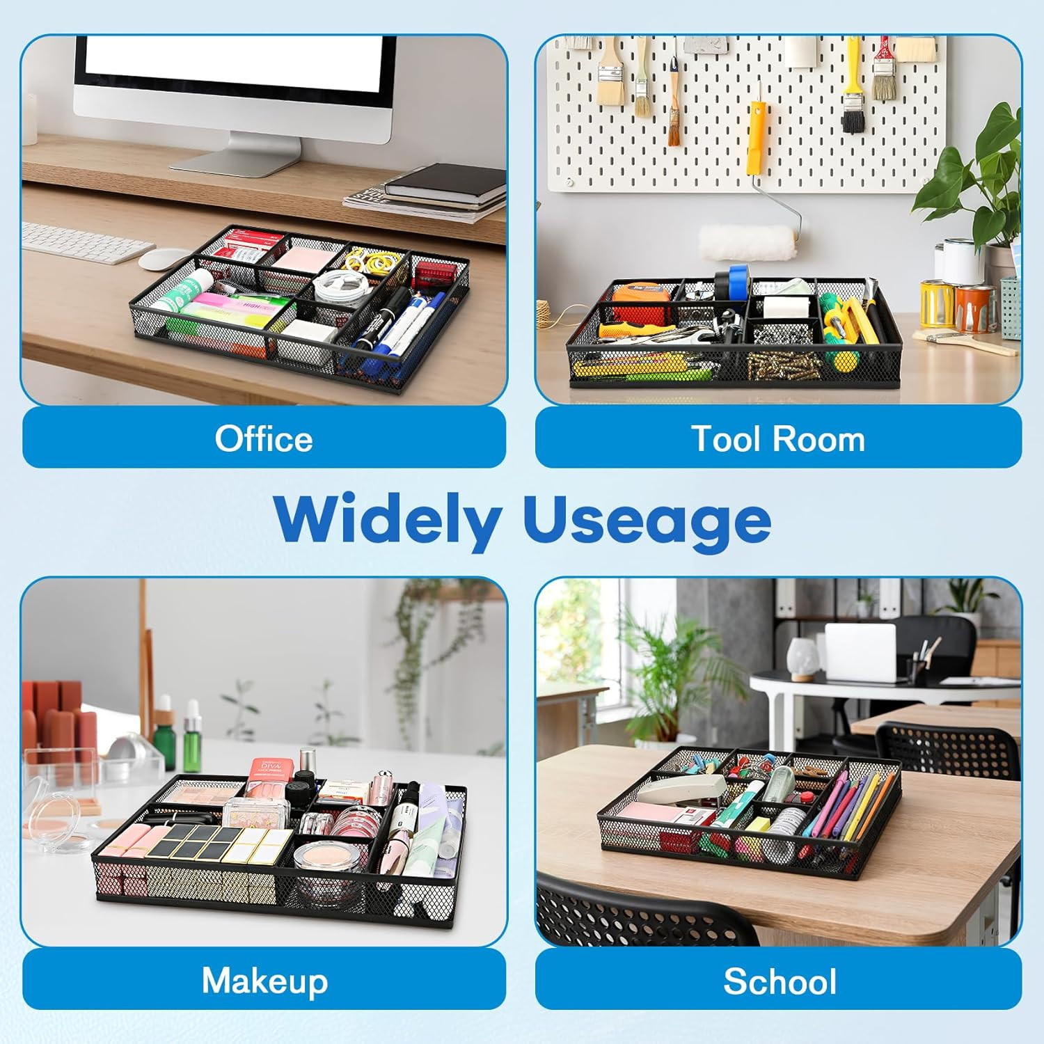 Desk Drawer Organizer Tray,Drawer Organizer for Office and Home,Desk Organizer w
