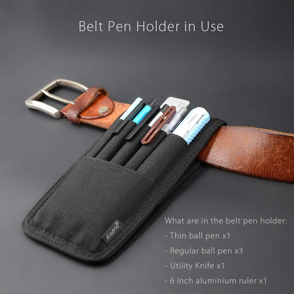 Belt Pen Holder, Pencil Holder pouch, Pen Sleeve Case Holster for Belt, Hold …