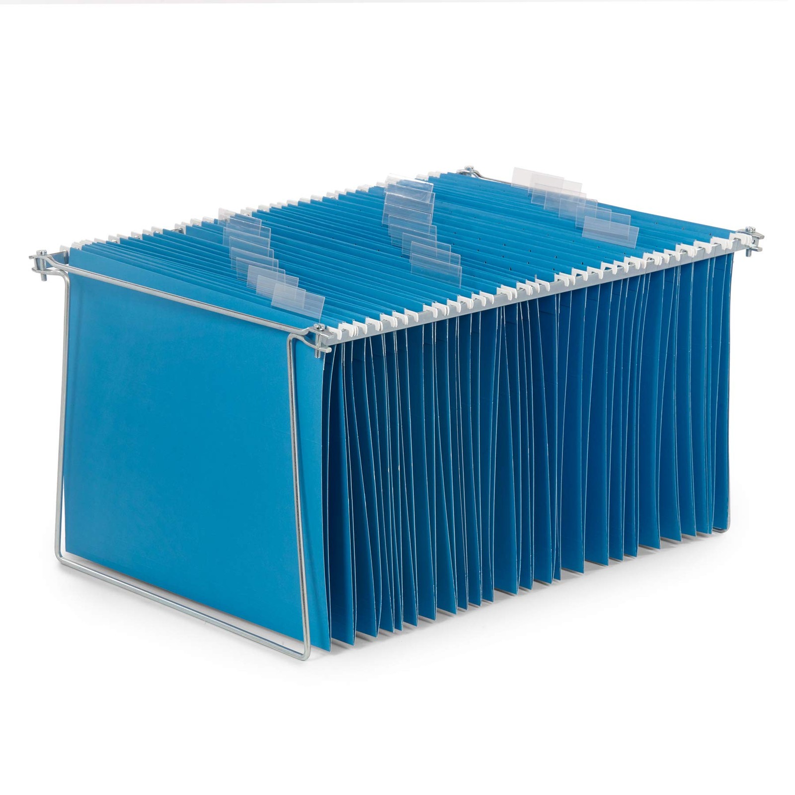 Blue Summit Hanging File Bars For Cabinet, Letter Size,