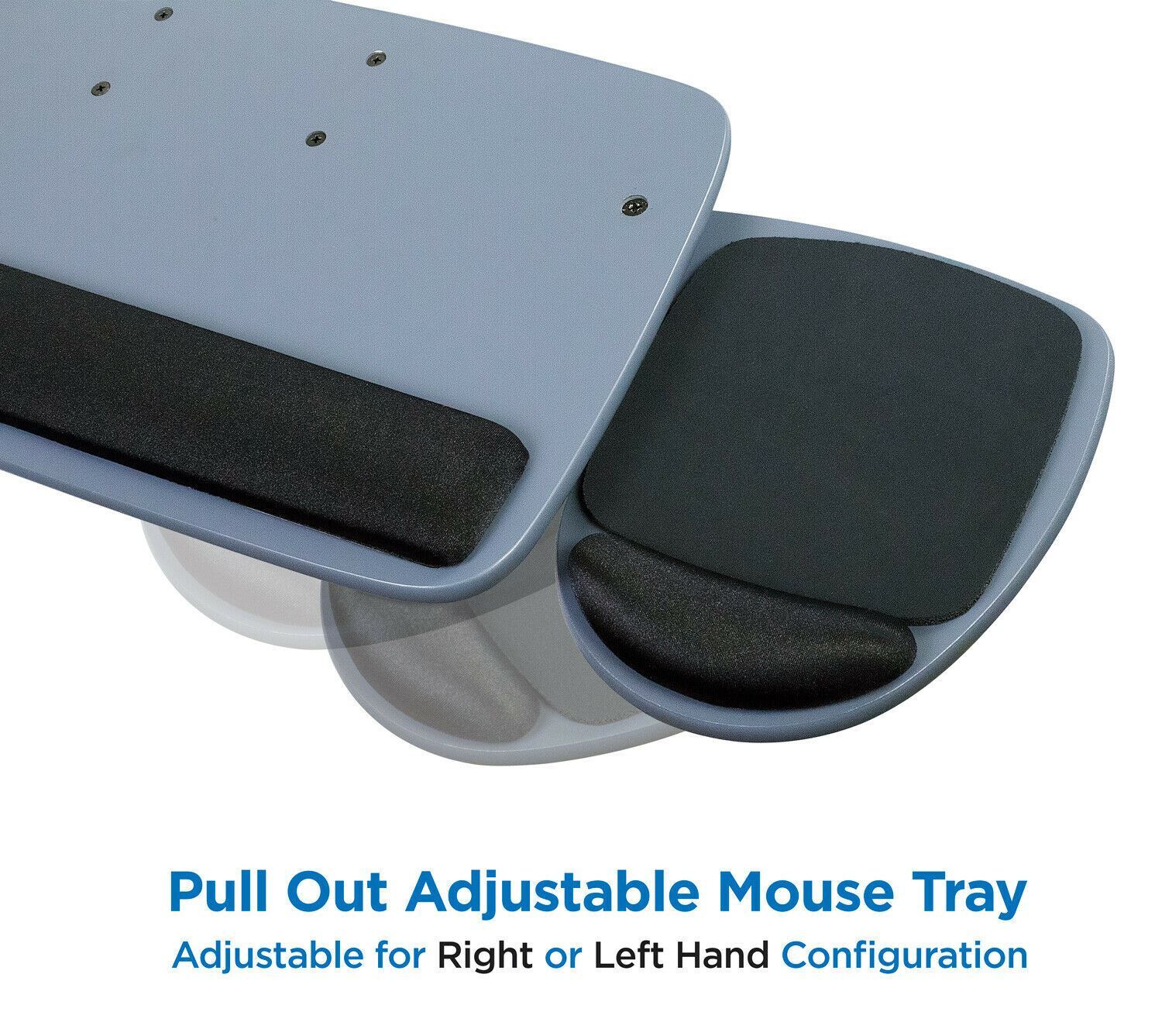 Mount-It! Under Desk Keyboard Tray with Ergonomic Wrist Rest Pad |17.25 Inch