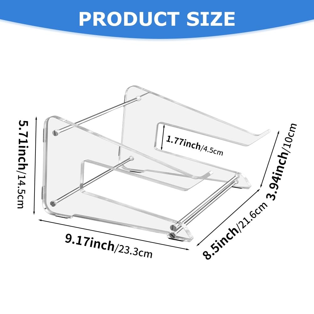 Bibabala Laptop Stand,Acrylic Stand for Desk,Ergonomic Transparent