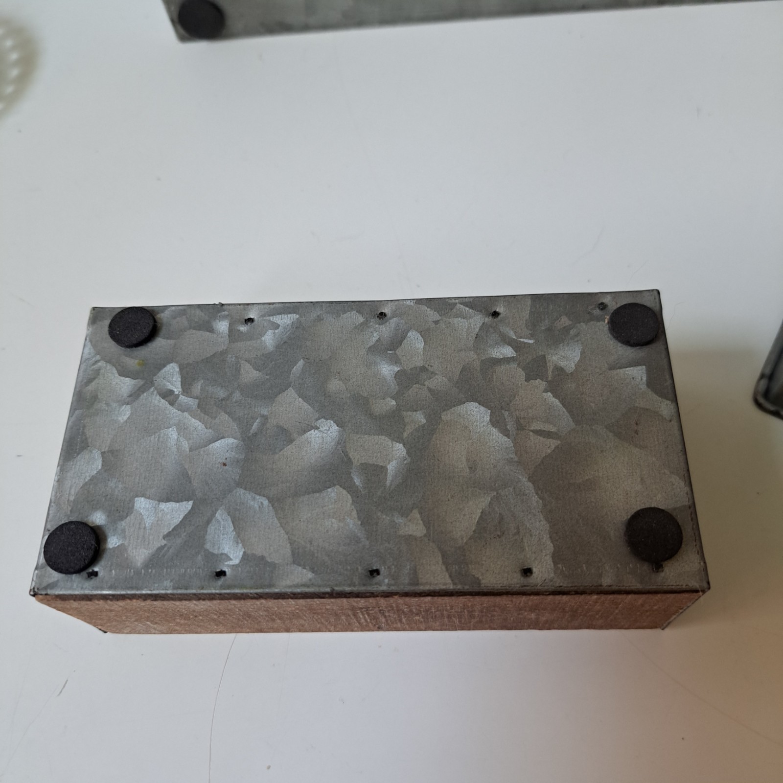 Galvanized Metal Desk Organizer Set- 3 pc. Rustic Mail Organizer For Desktop NEW