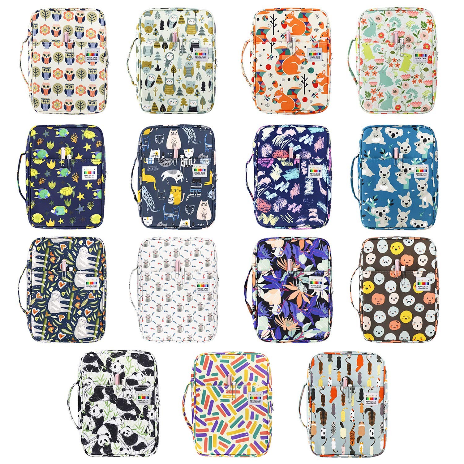 Colored Pencil Case 220 Slots Pen Case Organizer With Handy Wrap & Zipper, Mu…