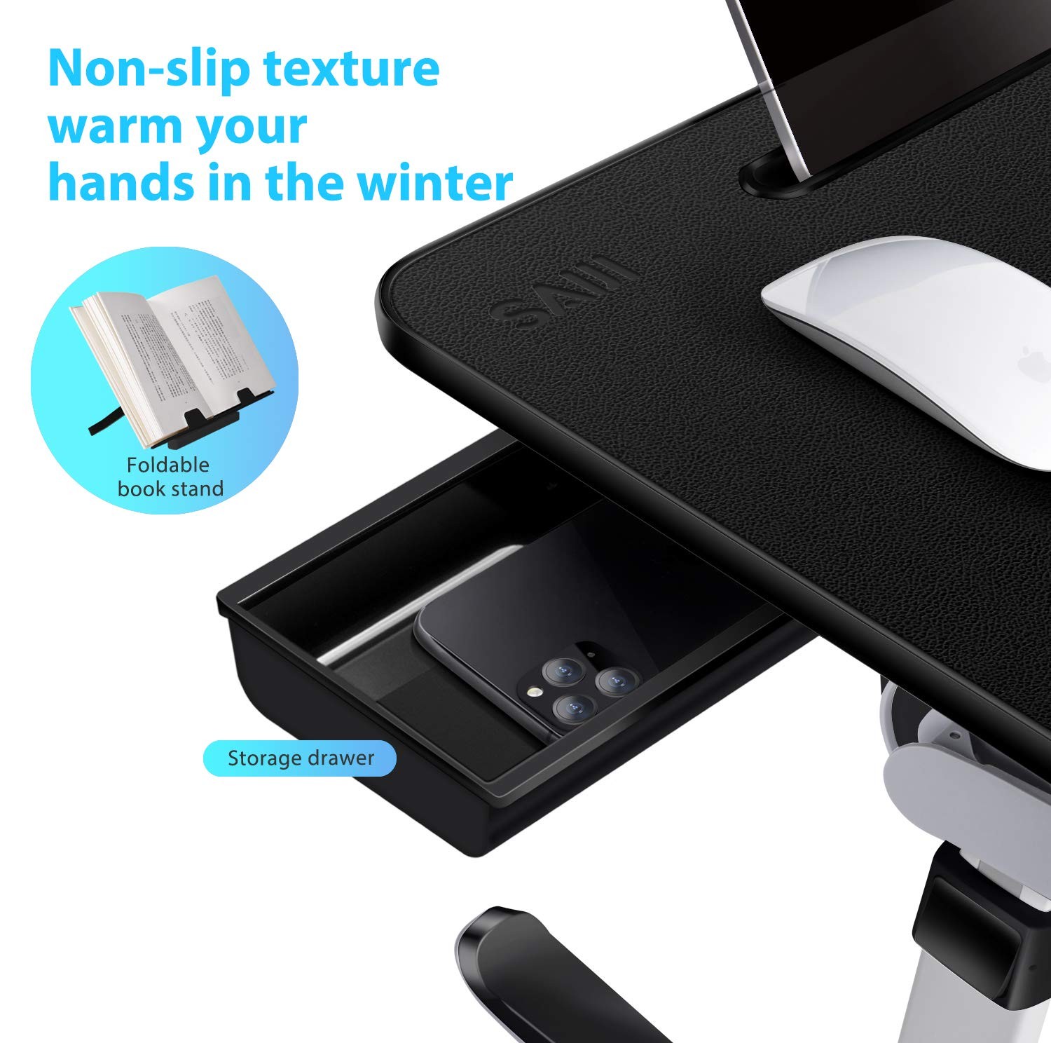 Laptop Bed Tray Desk Saiji X-Large Adjustable Laptop Table Foldable Laptop Desk
