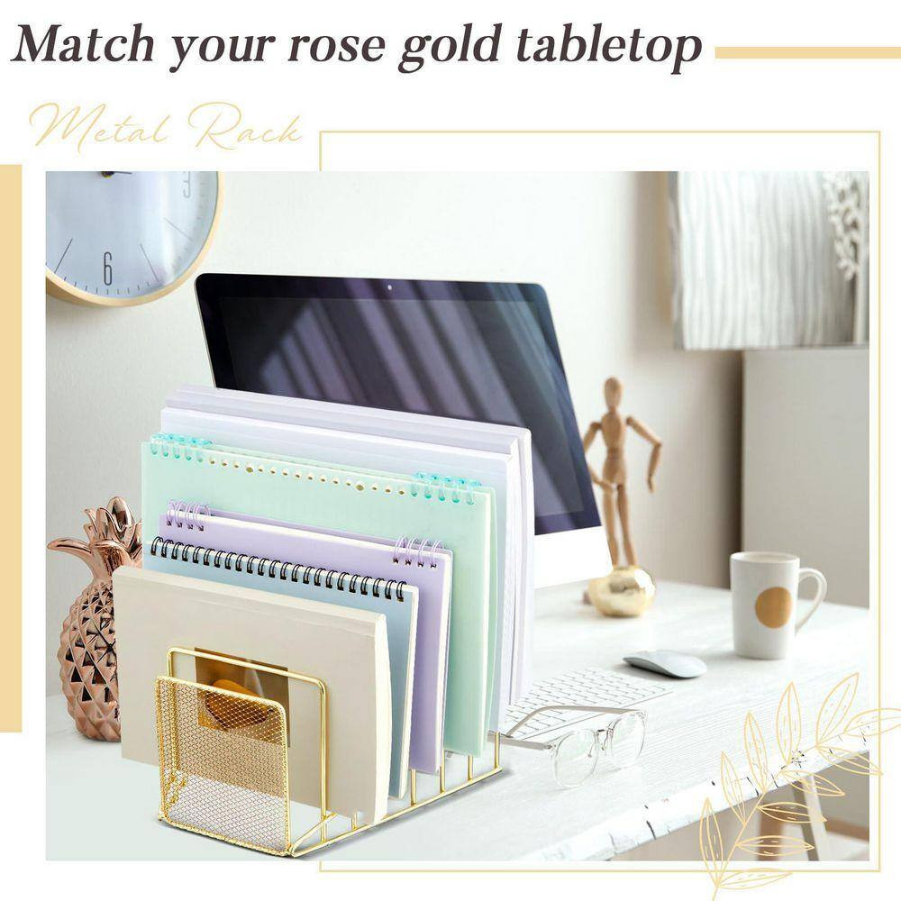 6.3 In. X 7.8 In. 2-Piece 7 Slot Incline File Sorter Metal Wire Mesh File Racks
