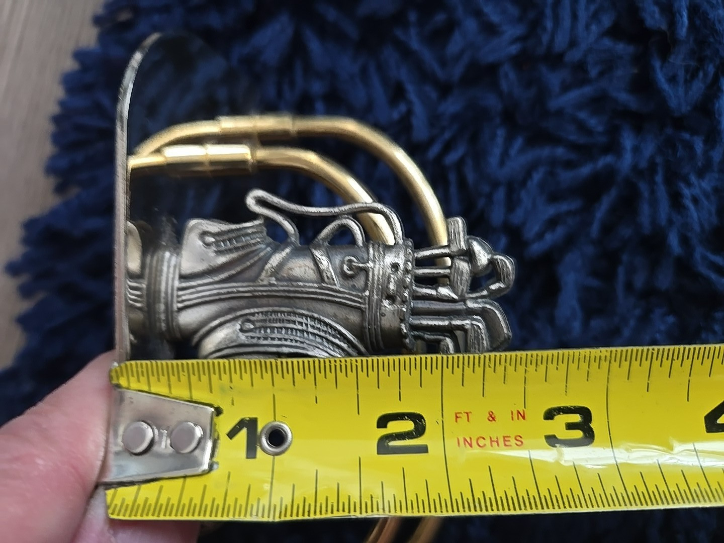 Vintage Desk Set Letter Holder Silver Brass Coin Trinket Dish Golf Bag Club Ball