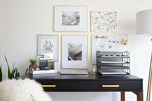 DESK ORGANIZER Paper Tray Stackable Letter Trays Mesh File Holder BLU MONACO
