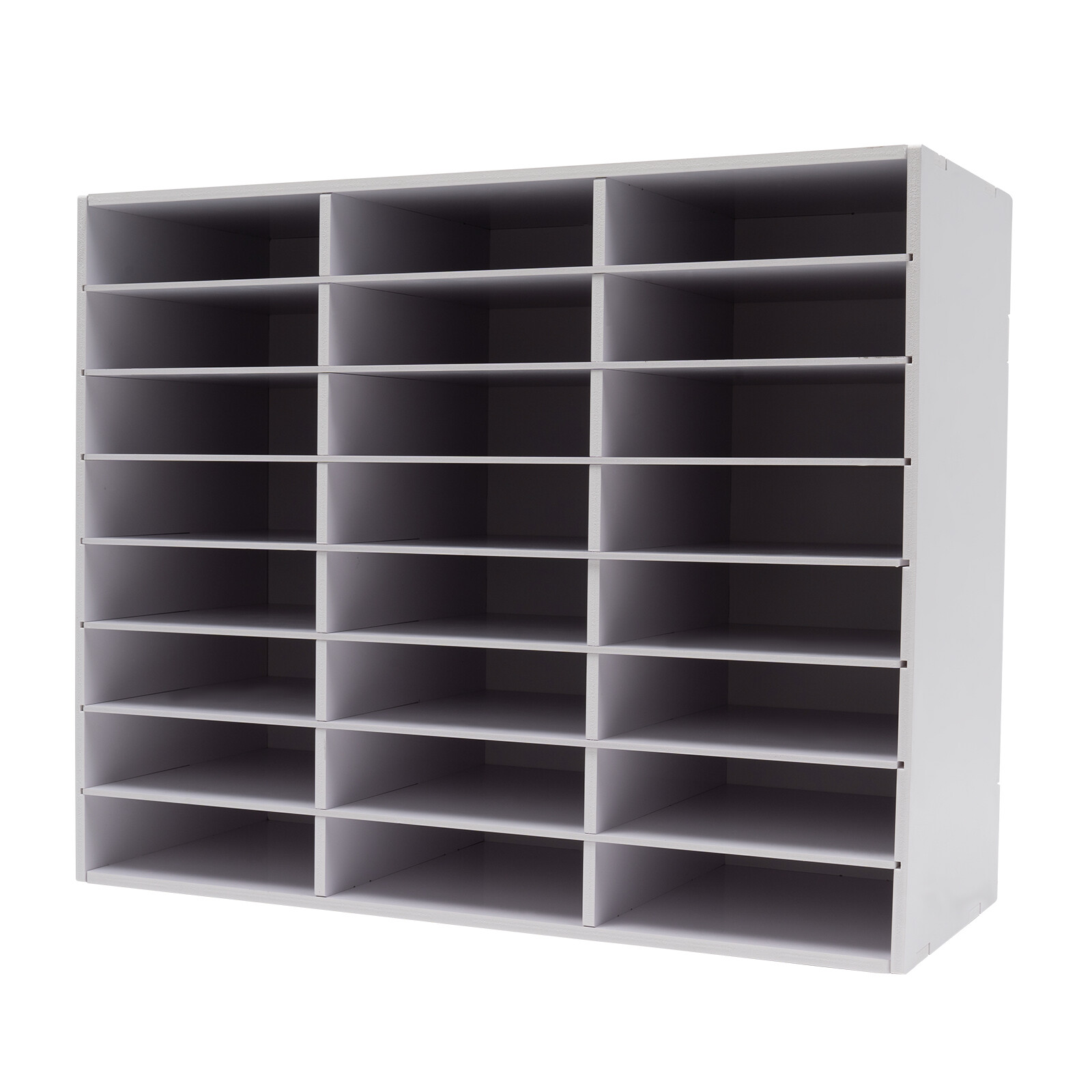 Classroom Mailbox – 24 Slots Literature Organizer, Construction Paper White