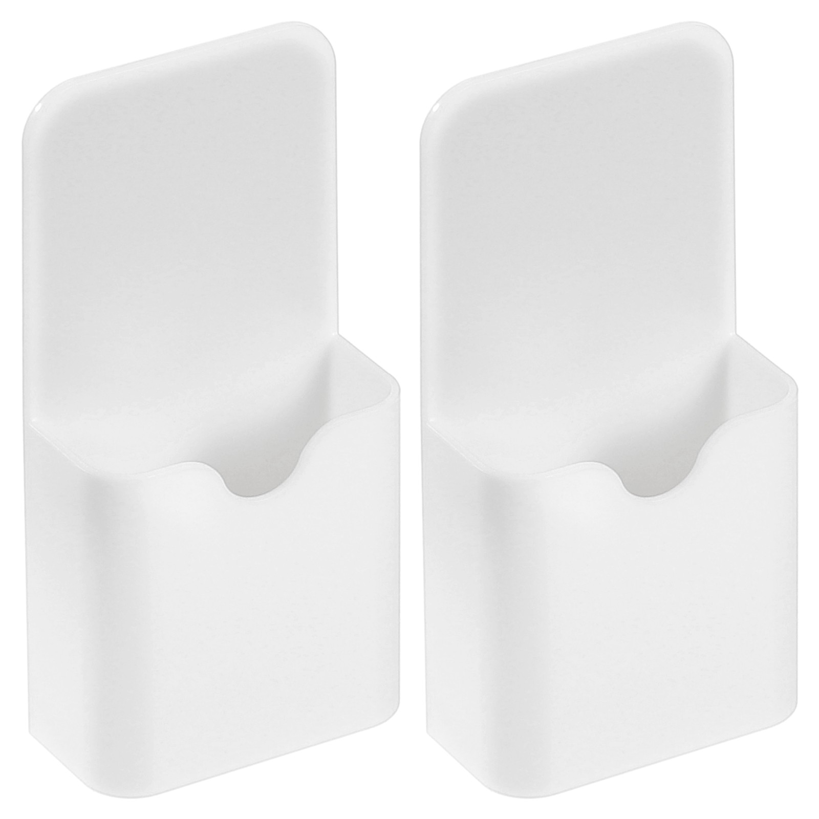 Magnetic Pen Holder for Refrigerator, 2 Pack 120x57mm Dry Erase Organizer White