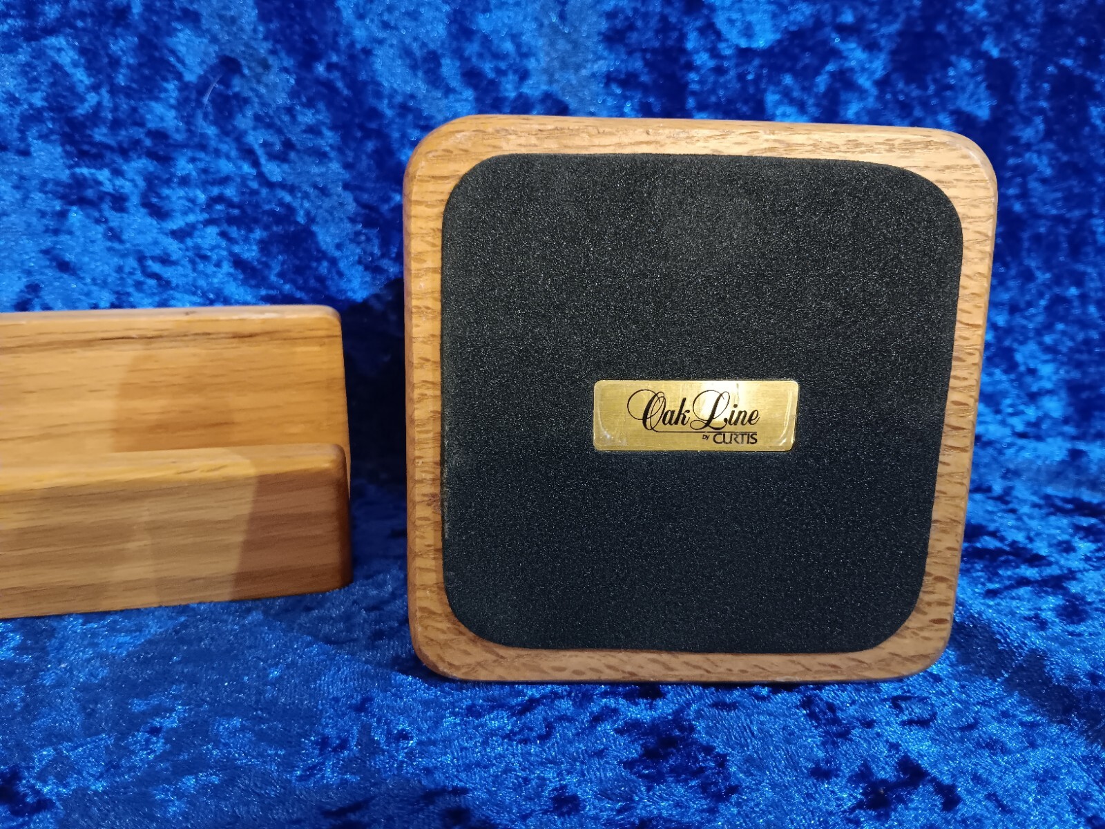 Oak Line By Curtis Wooden Desk Organizer, Business Card and Pen Holder, Planner