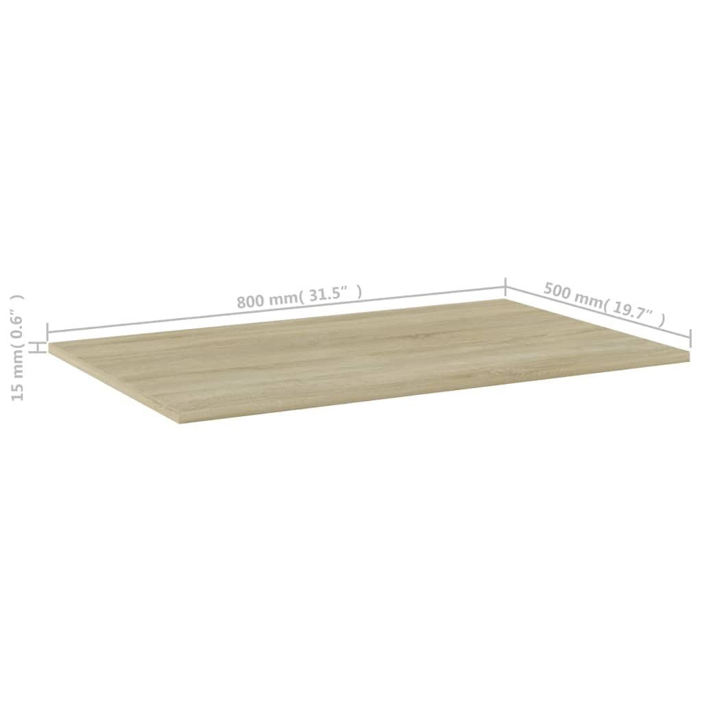 Engineered Wood Bookshelf Boards in Sonoma Oak, Set of 4 – Versatile, Easy-to…