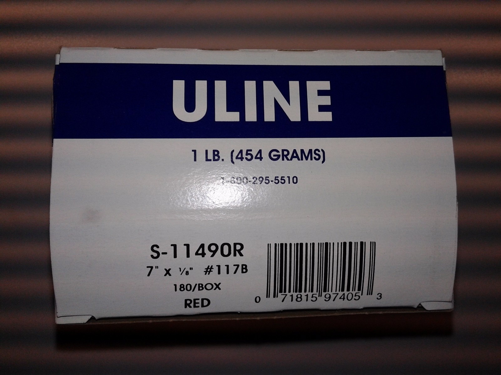 Red Rubber Bands Size #117B 7 x 1/8 Inches – 1 Pound Box of 180 (Lot of 2 Boxes)