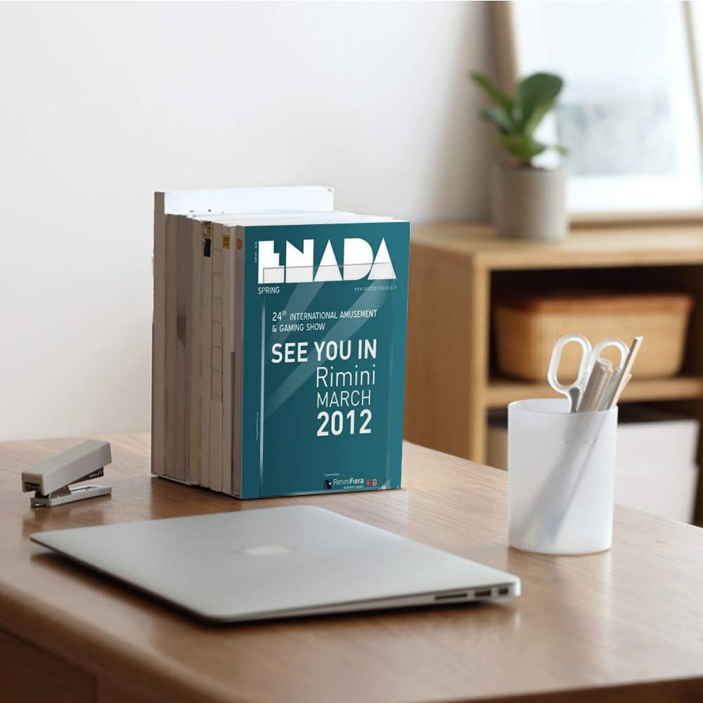 MerryNine Clear Book Ends 2pcs, Acrylic 2 Pcs – 7.08 x 4.72 in, Th:3mm/0.12″