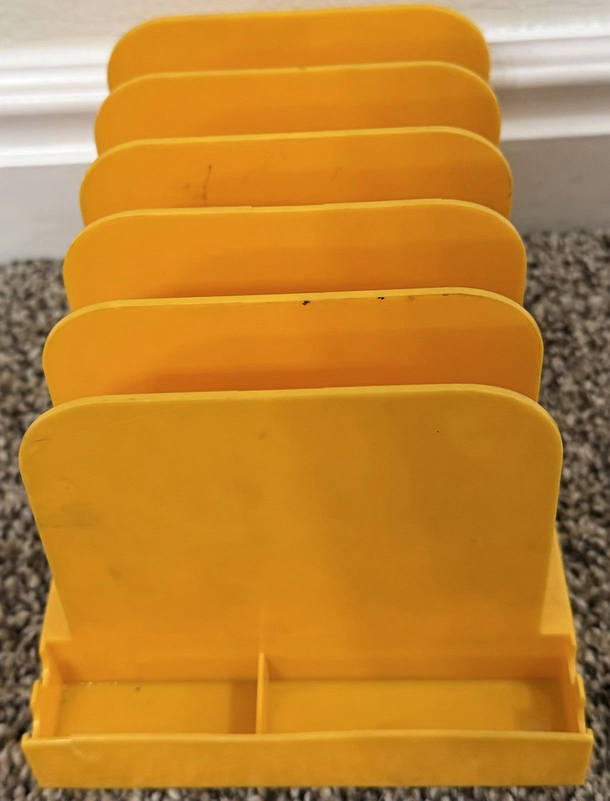 VTG Max Klein Desk Organizer MCM Letters Mail Pens Desk Accessories Yellow V-88