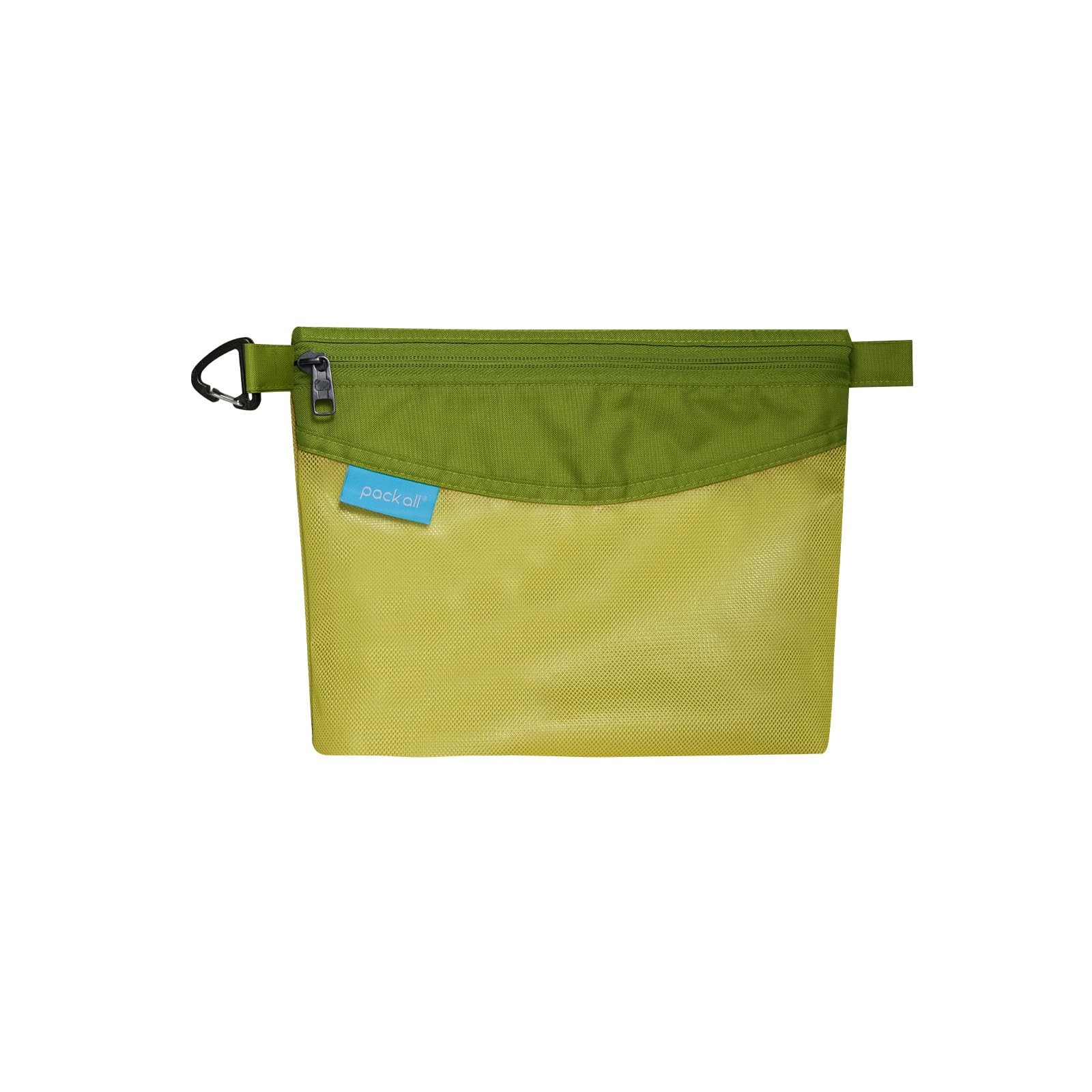 Medium Green WaterResistant Zipper Pouch Mesh Storage Bag Travel Office