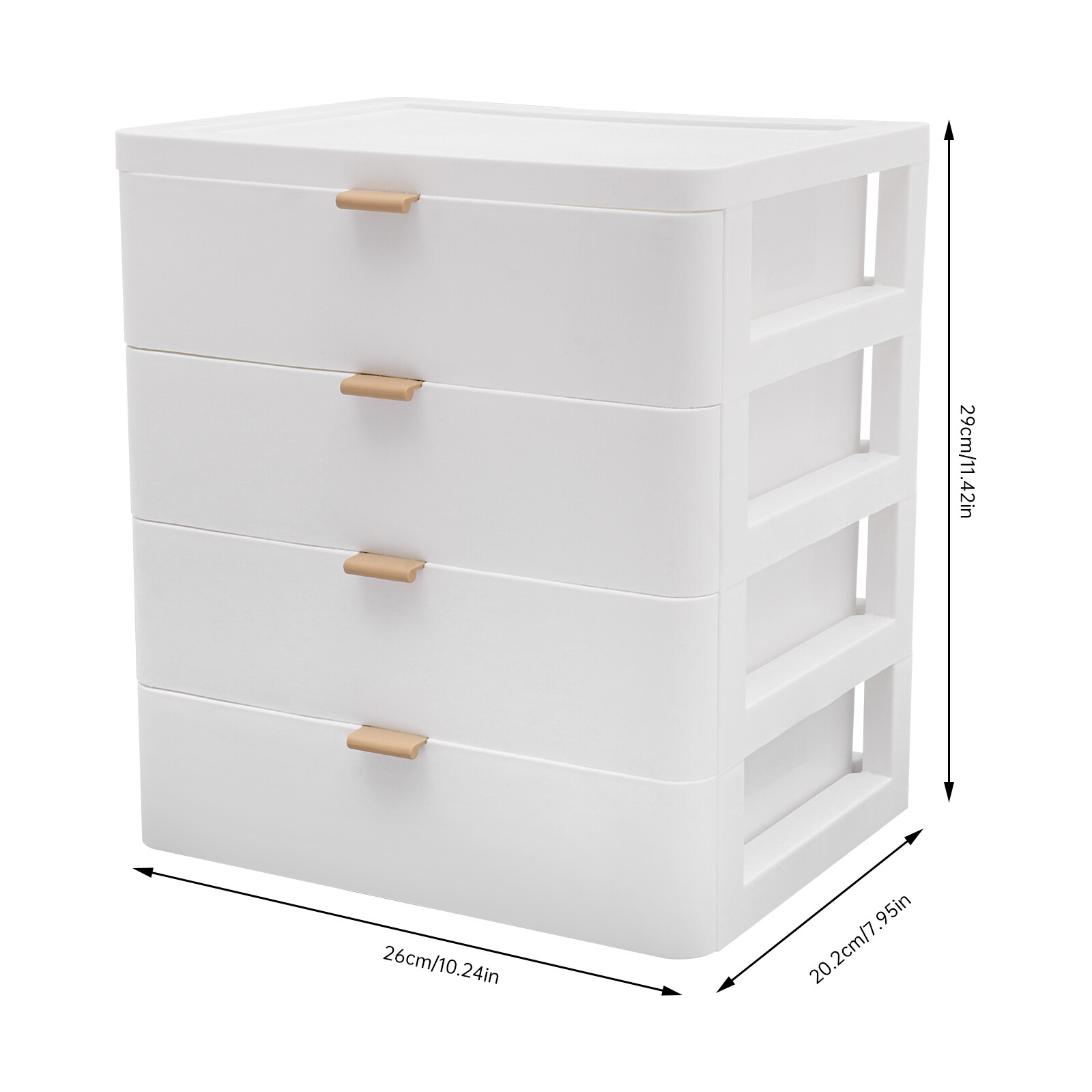 Modern Desktop Storage Box Drawer Organizer Desk Organizer with Drawer White NEW