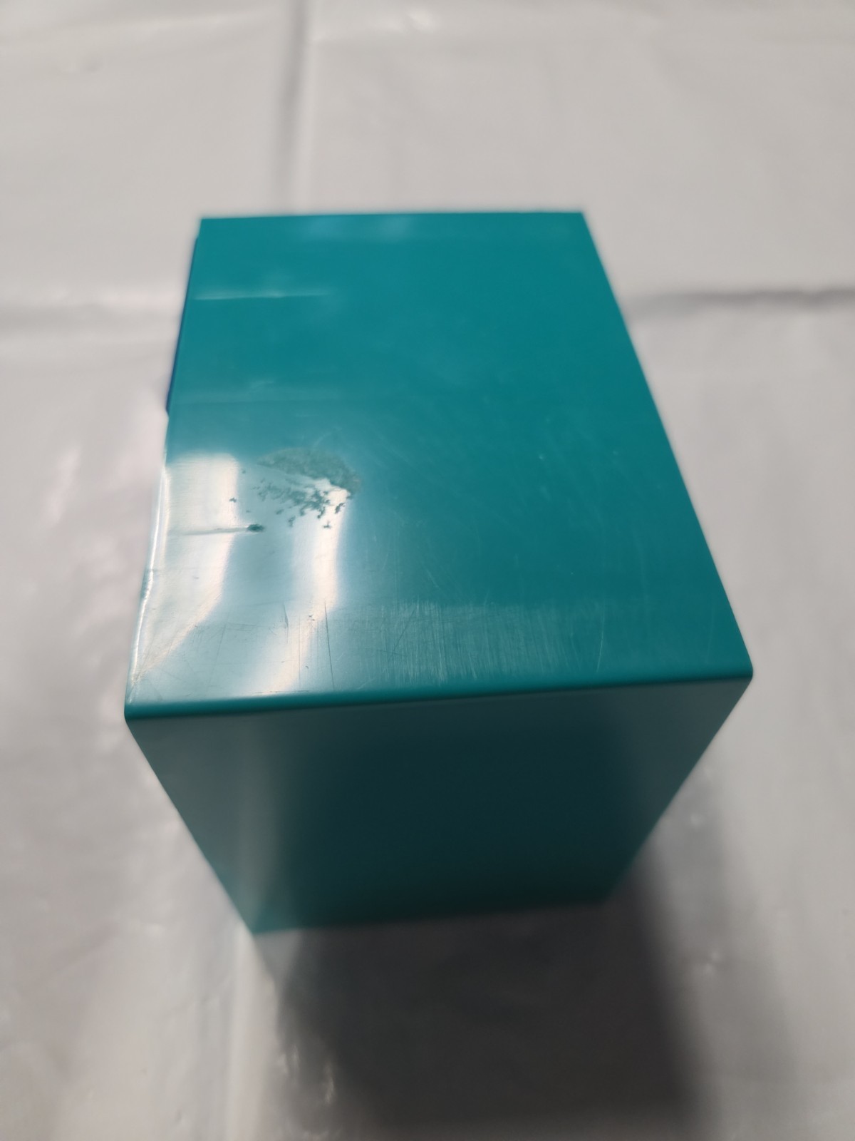 Vintage Blue Plastic Desk Organizer with Drawers