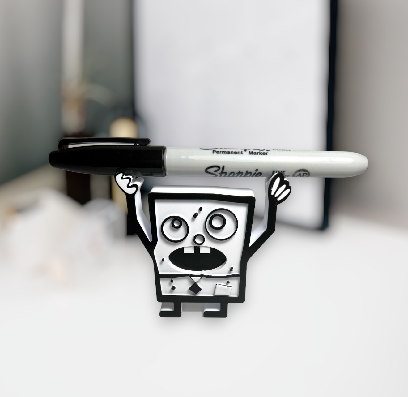 Doodle Bob Pencil Holder Desk Ornament 3D Printed
