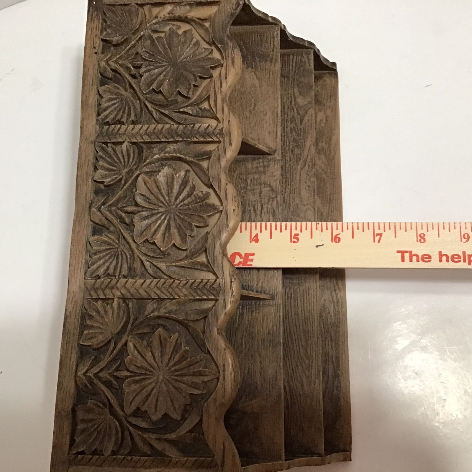 Vintage style Wood Desk Organizer Boho Style Letter Holder Hang Or Sit