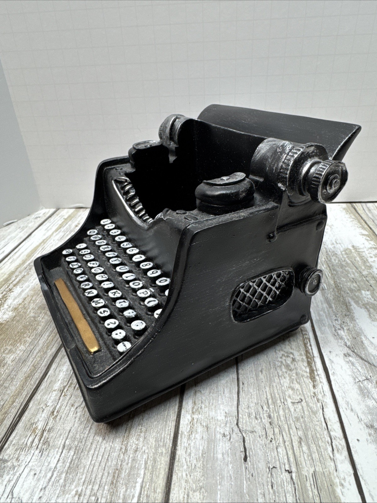 Decorative Typewriter Retro Pencil Holder Desk Office Decor Remote Holder Gift