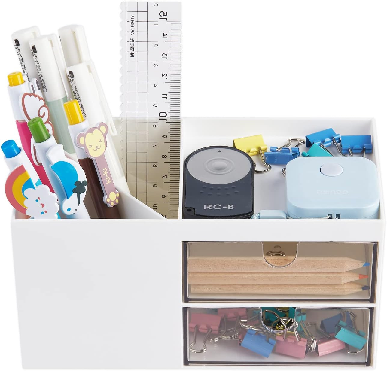 Office Desk Organizer with Drawer, Office Supplies and Desk Accessories, Busines