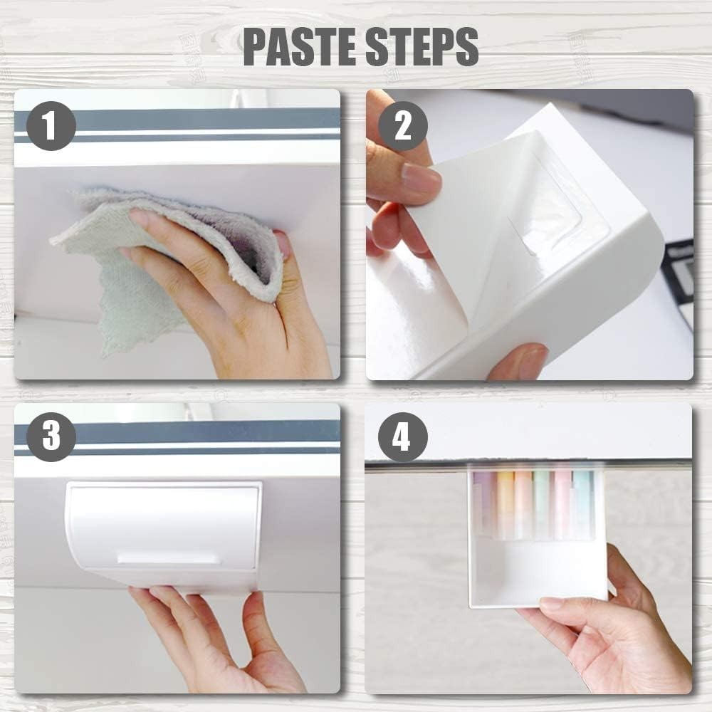 Elegant 2 Pack Adhesive Under Desk Drawer – Space-Saving Storage Solution