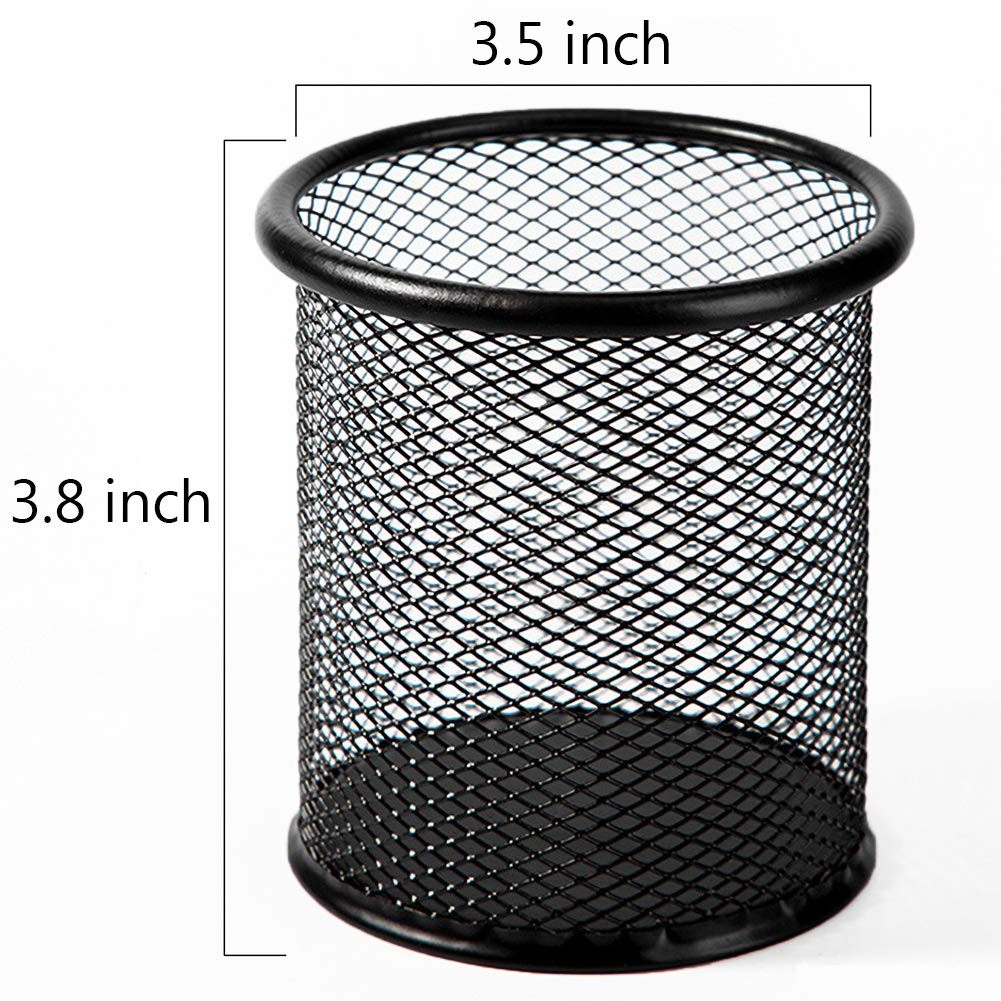 4 Packs Wire Mesh Pencil Holder Metal Pen Cup Desk Pen Organizer Case Pencil …