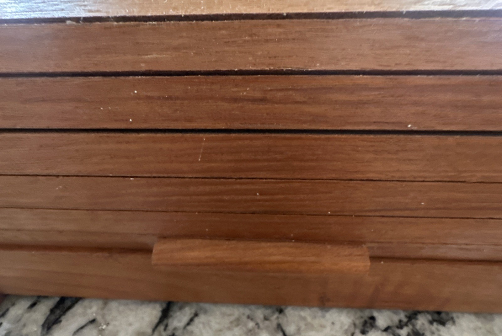 Wood Desktop Organizer with Sliding Door and Internal Dividers