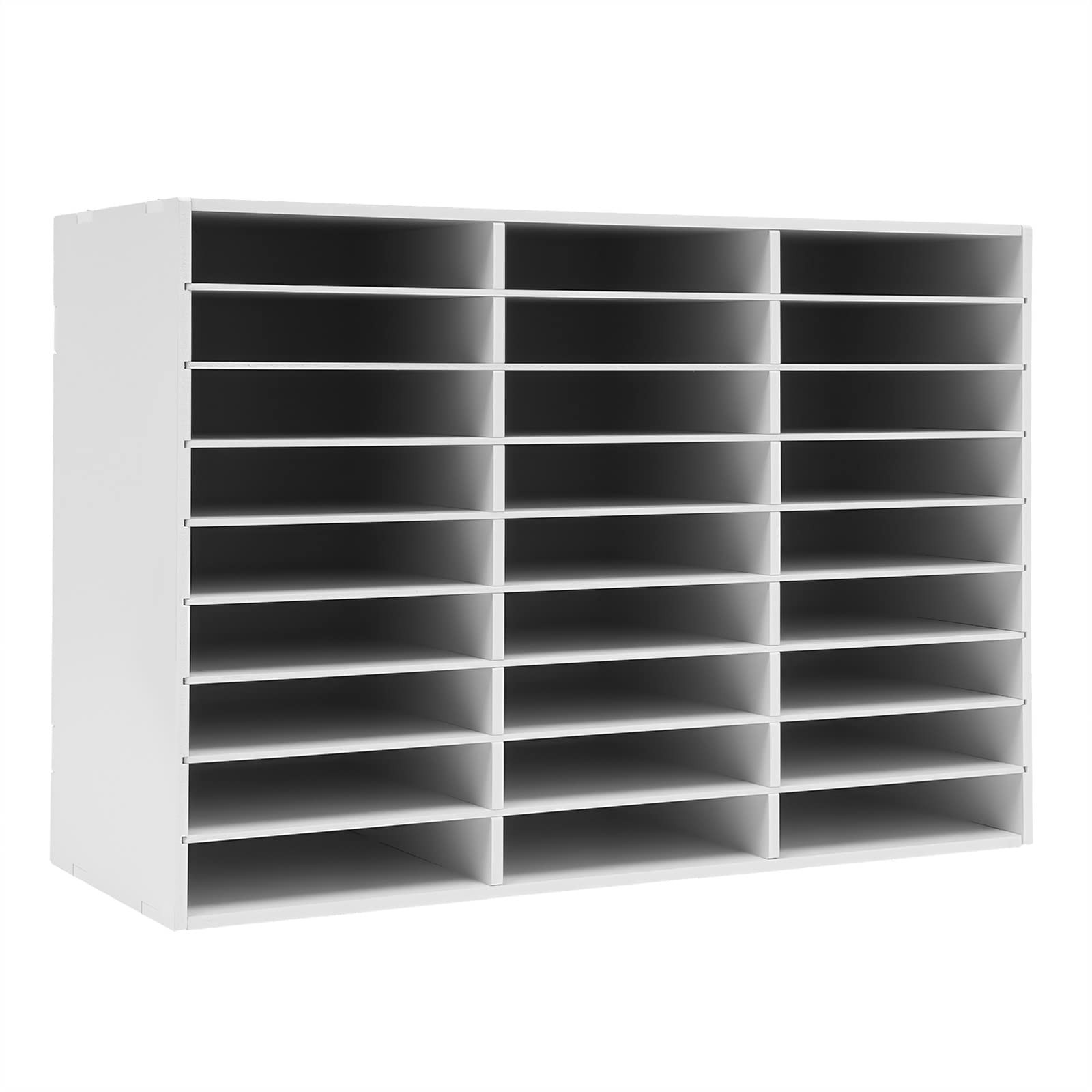 Literature Organizer 27 Slots Compartments Desktop File Sorter Mail Center Pa…