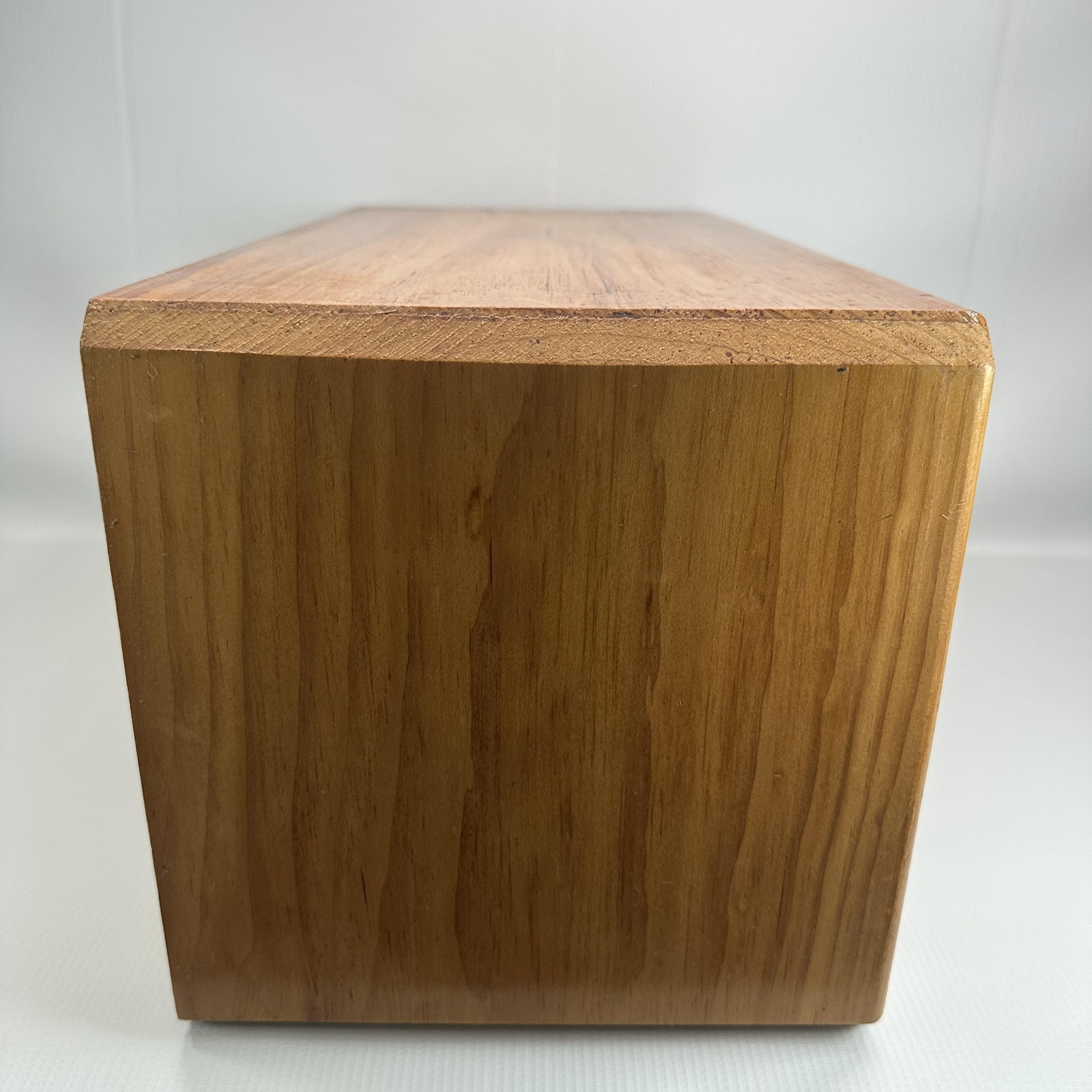 Handmade Wood Desktop Organizer Mail Sorter 6 Slot 2 Drawer Natural Wood Finish