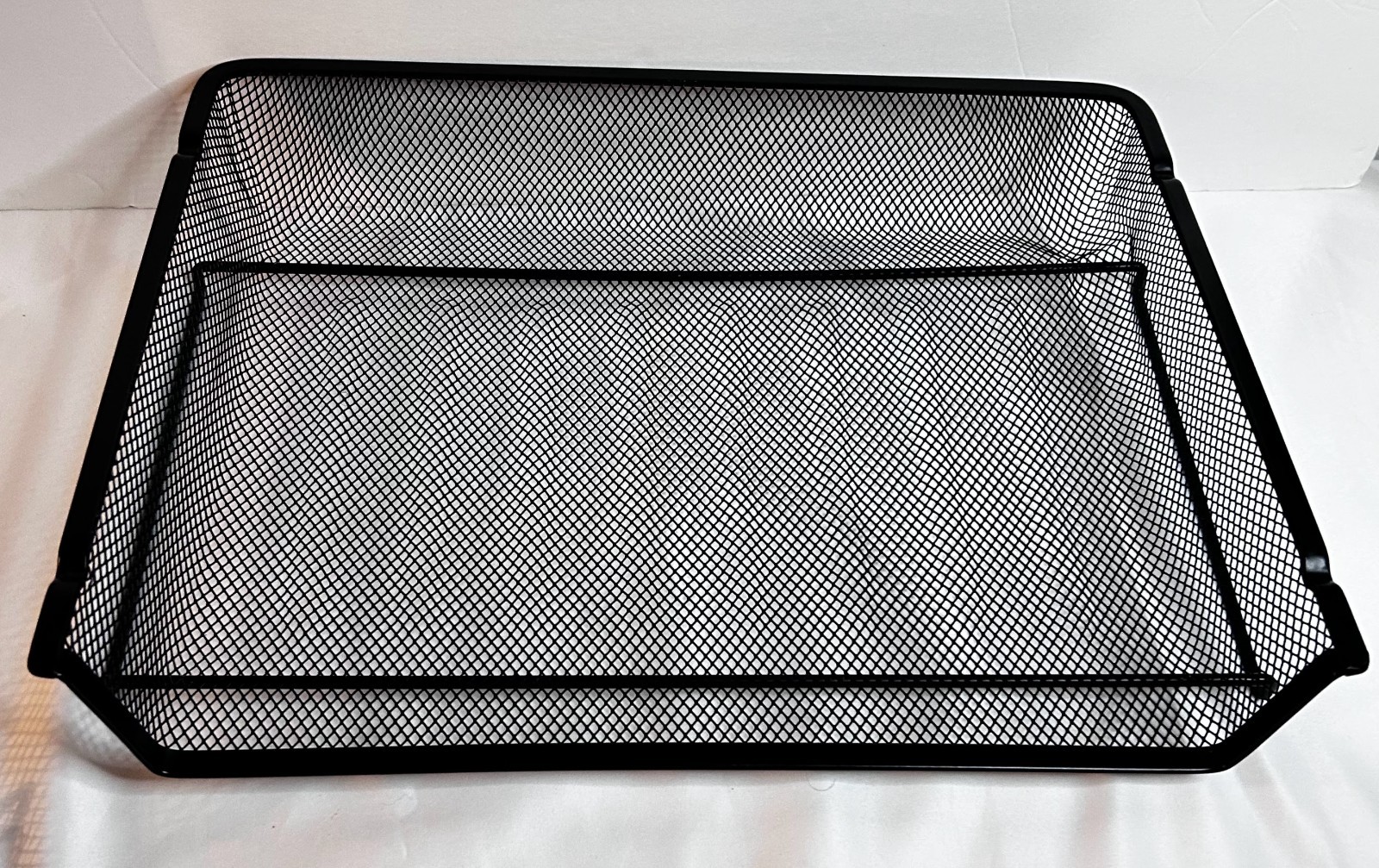 3 Tier Desk Organizer, Letter-size Trays, Multipurpose, Mesh, Black, New