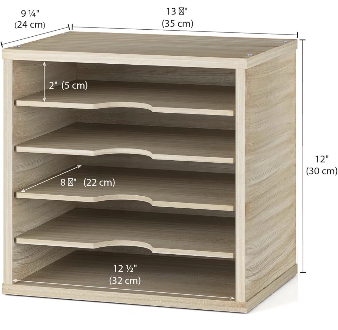 Ballucci 5-Tier File Organizer for Desk, Mail Sorter, Office Desk Organization